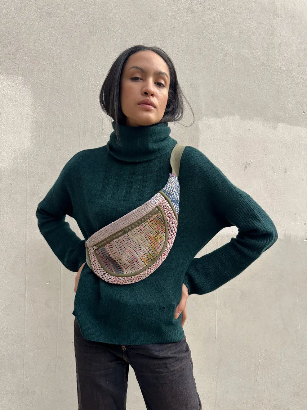 The Faiza Quilted Kantha Belt Bag – Namai Studio