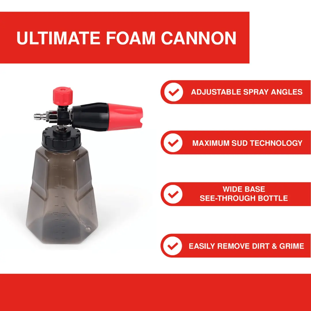 Key features of the Snow Foam Cannon 3.0 include