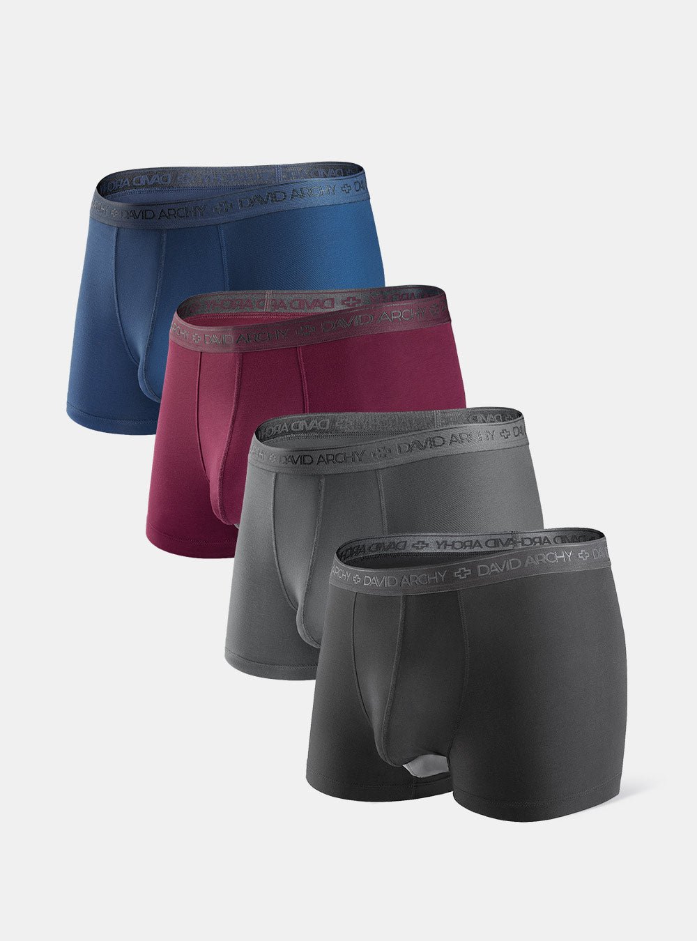 David Archy 2.5 inch Trunks 4-pack in assorted colors