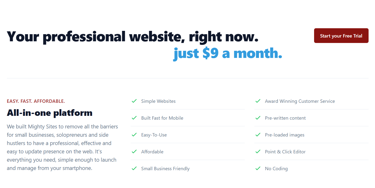 Transparent Pricing
