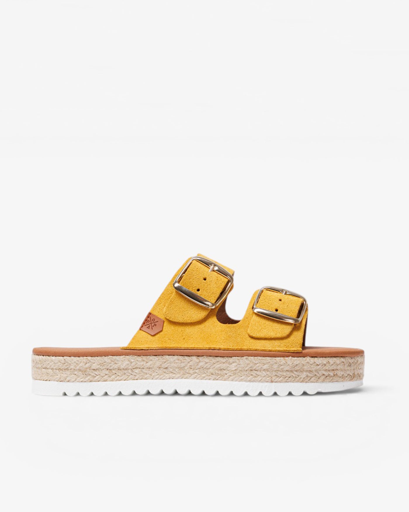 POPA Menorquina Plataforma Morell suede platform sandal in ocre