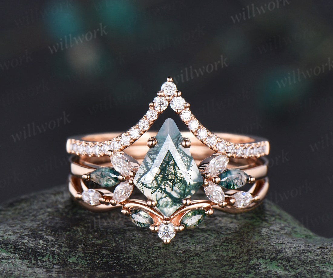 Custom moss agate ring quality check before purchase