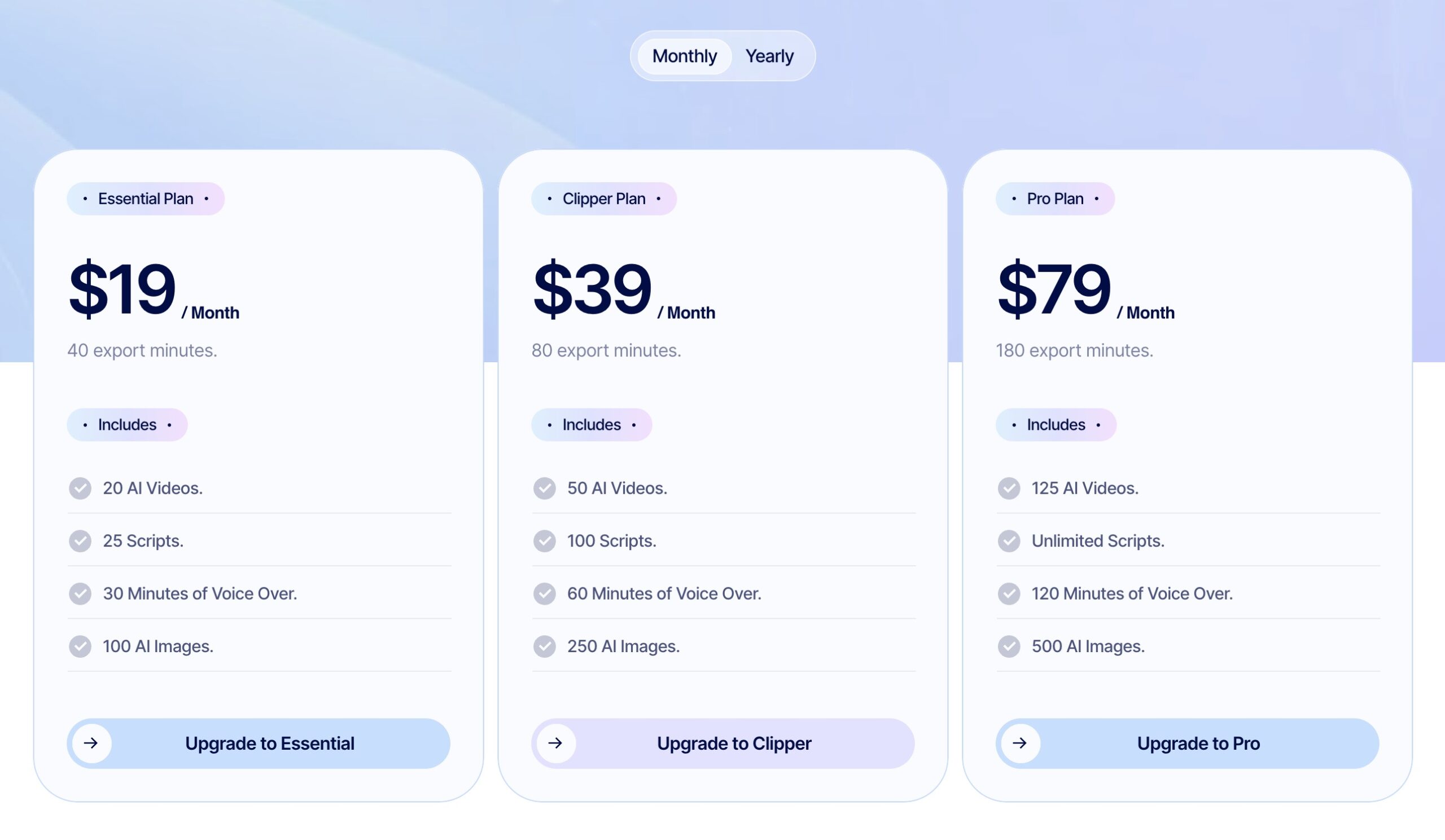 Monthly Pricing