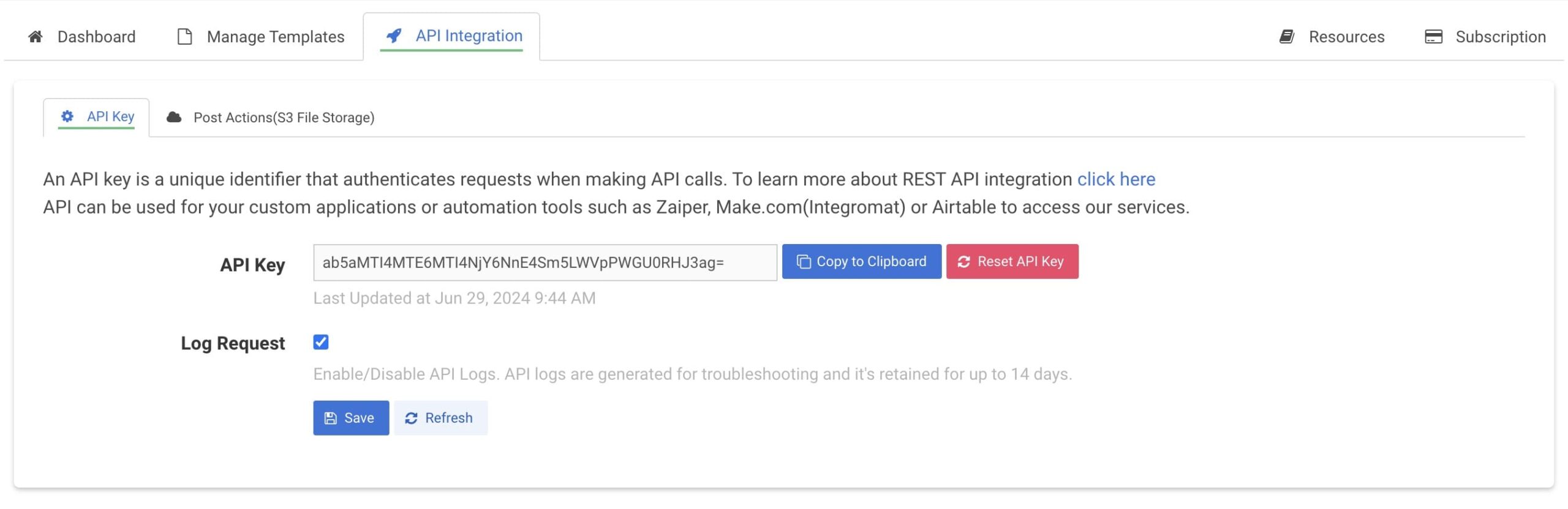 Rest API Intergration
