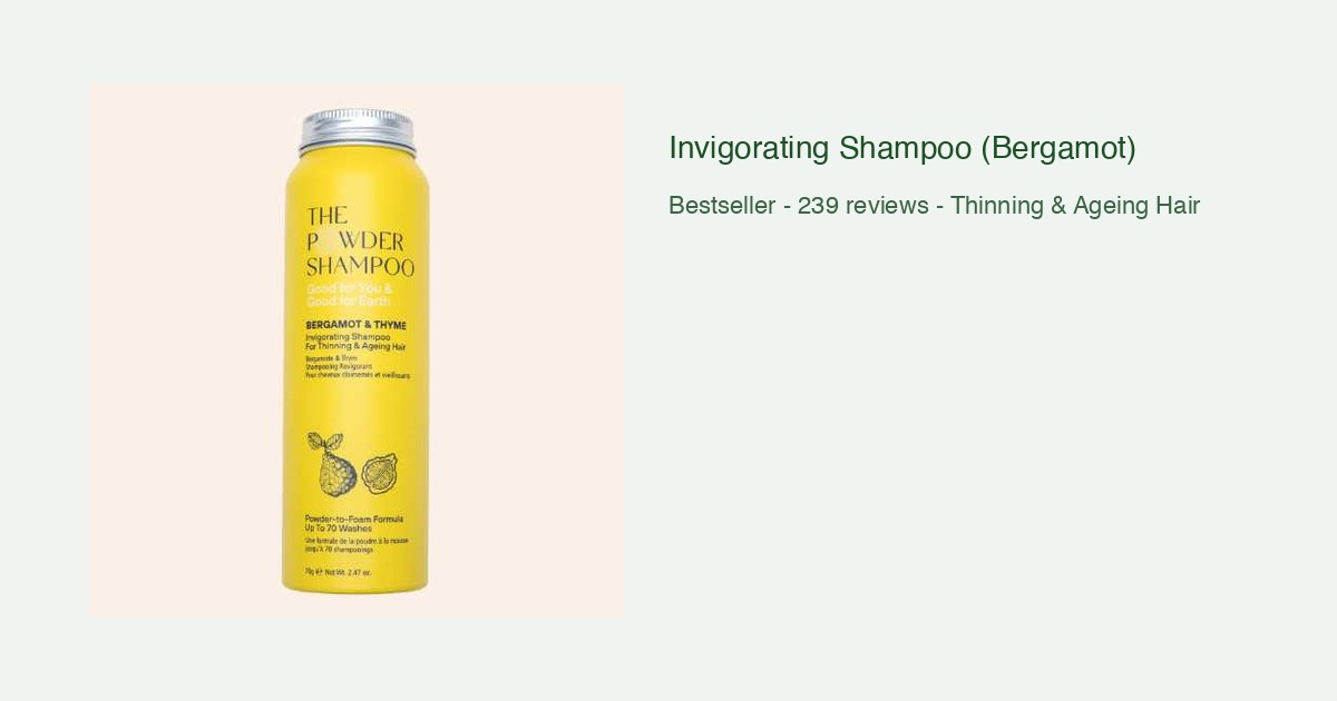 The Powder Shampoo Invigorating formula for thinning hair