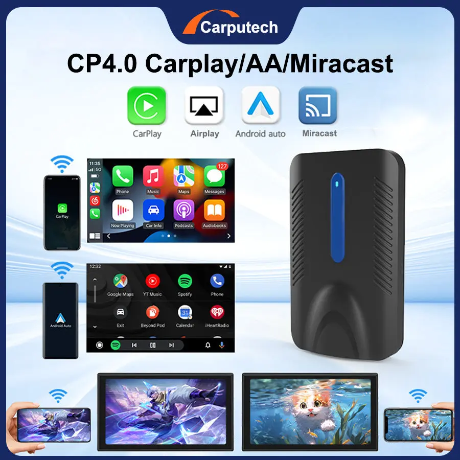 Carputech CP3.0/ 4.0 Wireless Apple CarPlay/ Android Auto Adapter Dongle  for Wired CarPlay