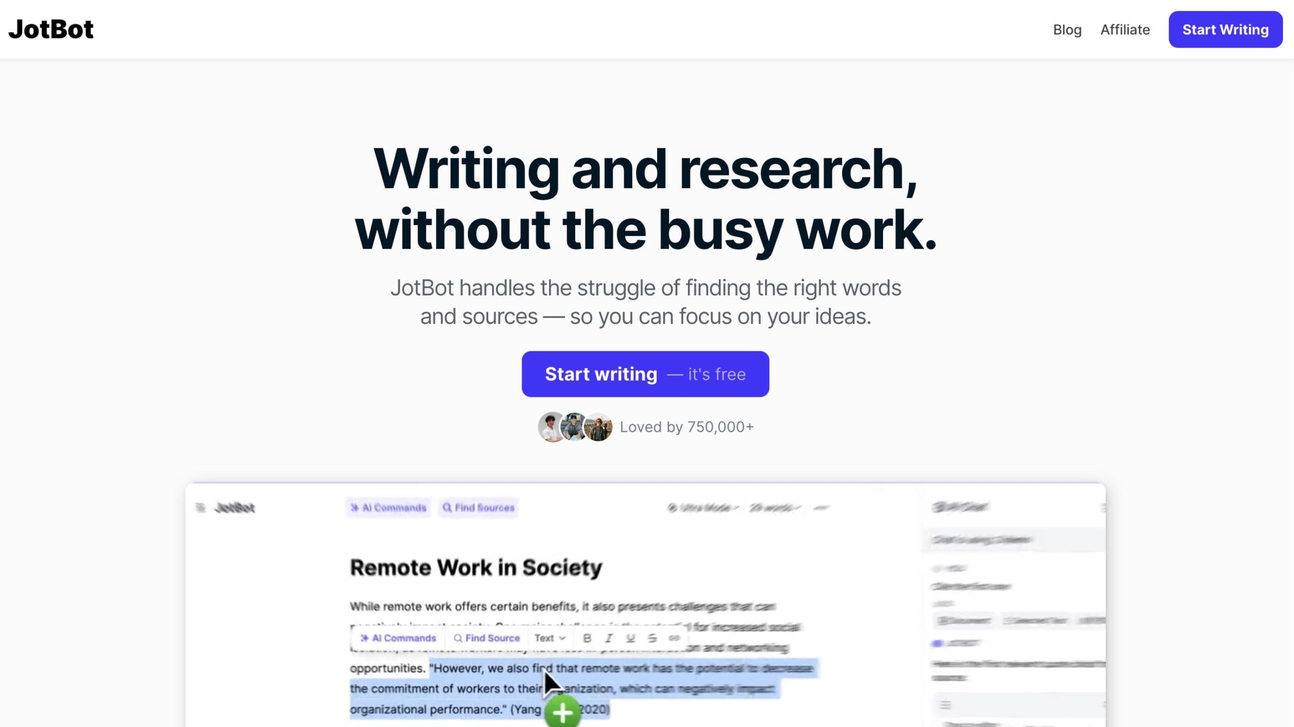 Writing and research, without the busy work