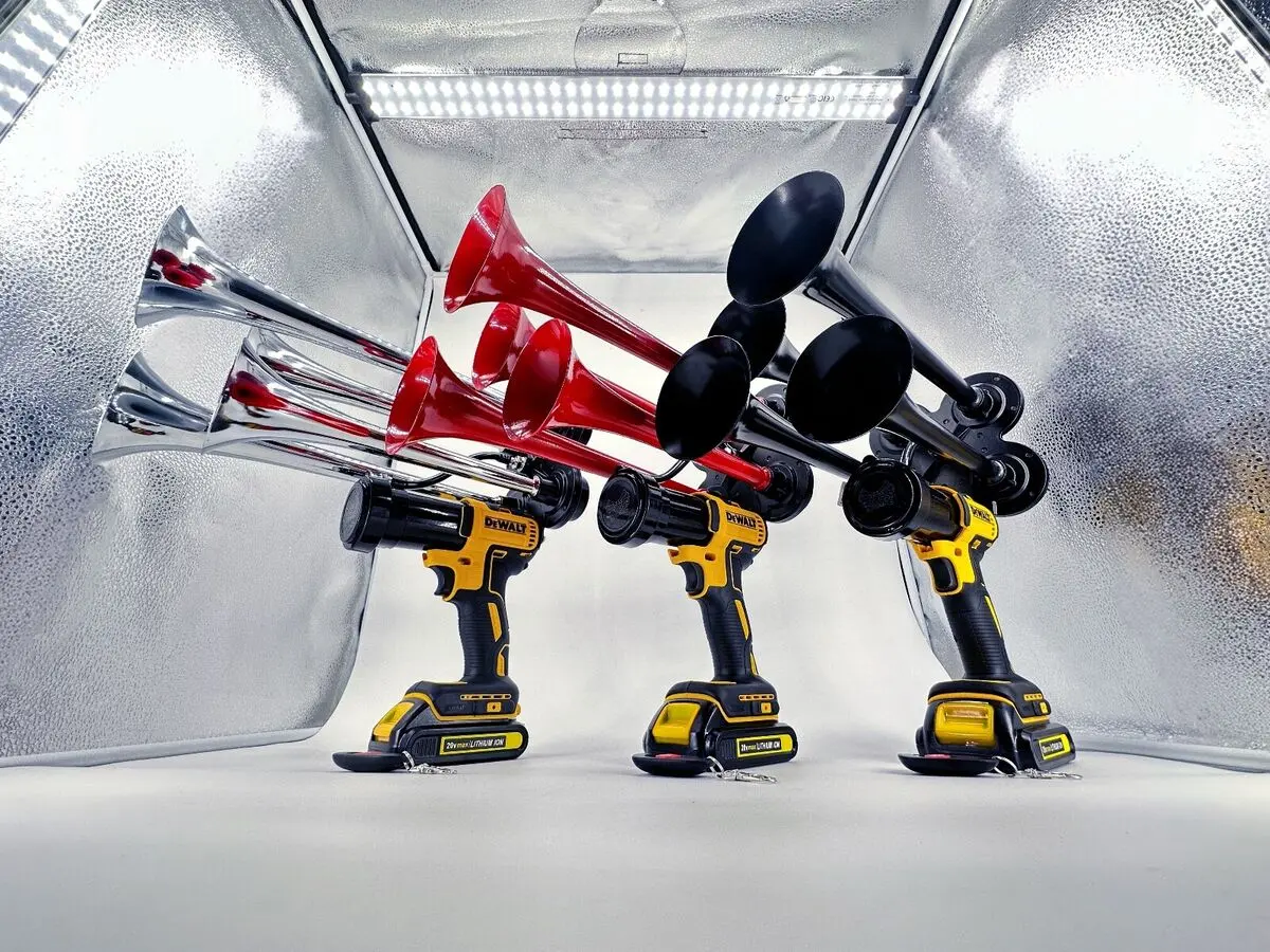 Compatibility and Design: Sleek Industrial Aesthetics with Customizable Trumpet Colors for Major Drill Brands (DeWalt, Milwaukee)
