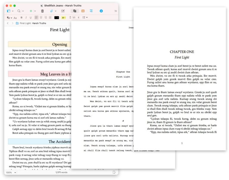 Exporting and Publishing Options in Scrivener by Literature & Latte