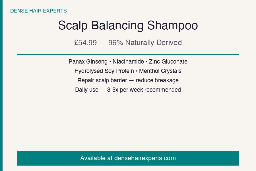 Dense Hair Experts shampoo with Panax ginseng and niacinamide for scalp health