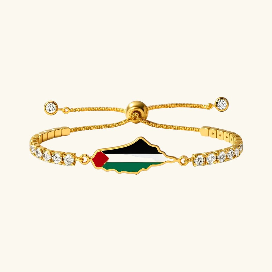 Qamar Glow tennis bracelet in 18K gold plating