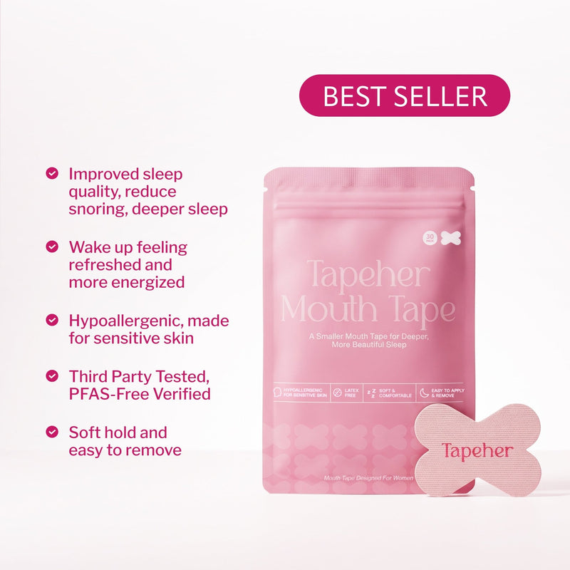 Tapeher mouth tape strips and nose strips combo pack