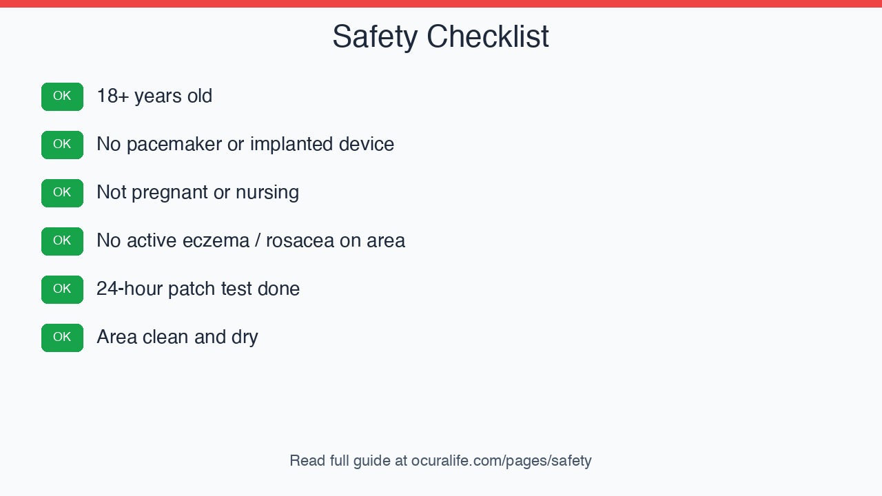 Ocuralife aftercare checklist post-treatment