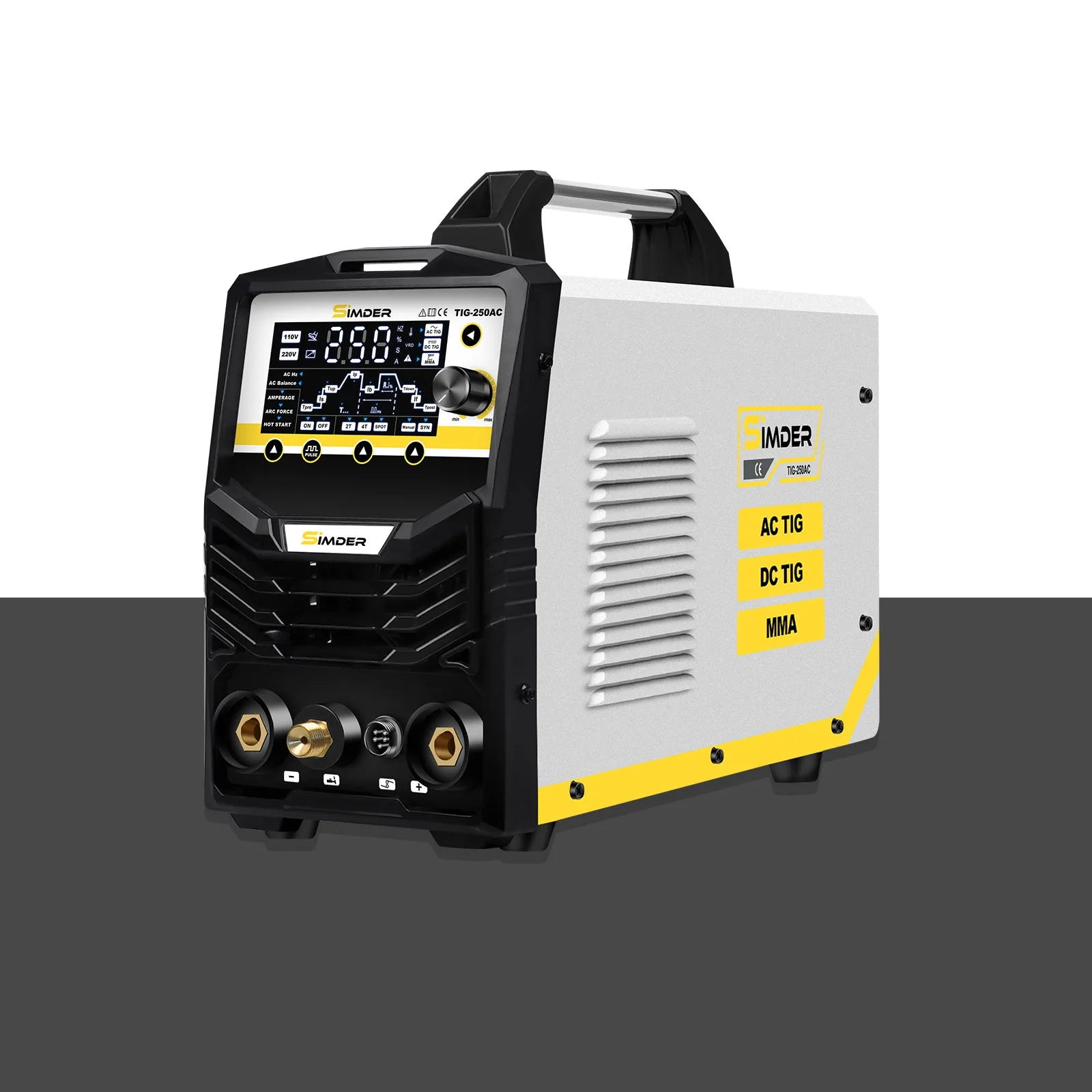 Ssimder TIG-250 AC/DC TIG welder front panel