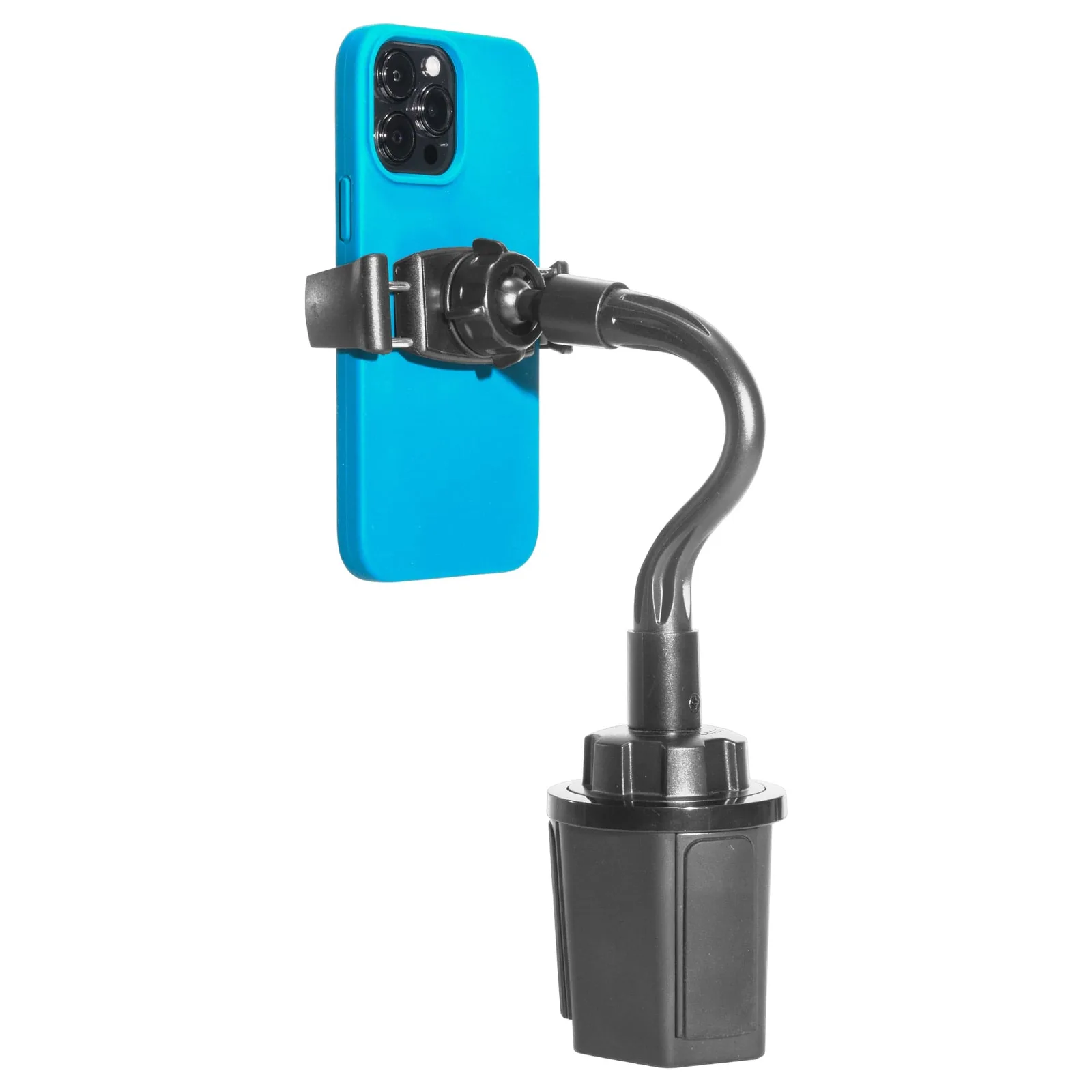iBOLT Mounts miniProXL FlexiBOLT gooseneck phone mount in a car cup holder
