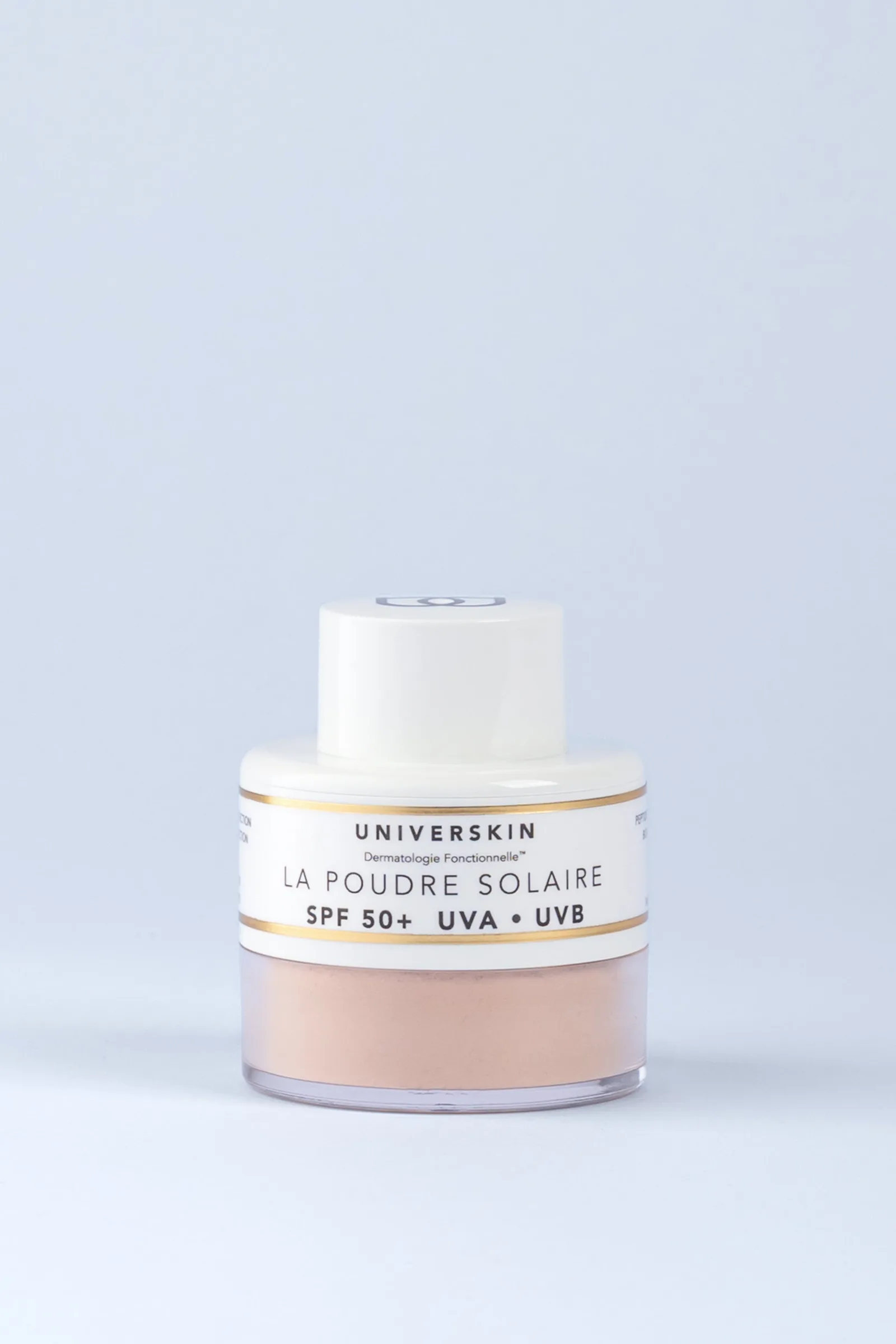 Universkin SPF sunscreen paired with anti-aging serum for daytime protection
