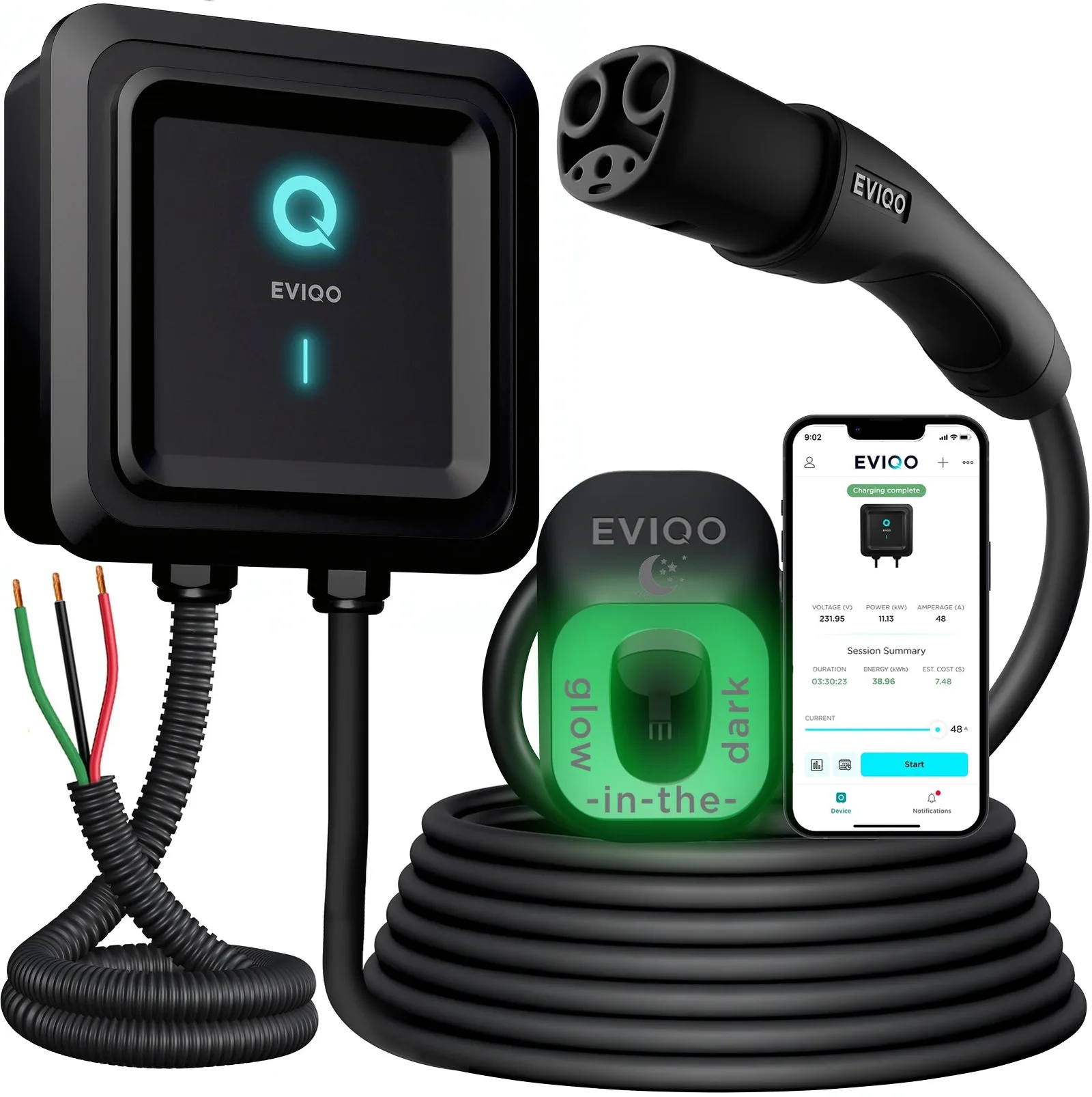 Eviqo EVIPOWER Level 2 EV charger unit with cable