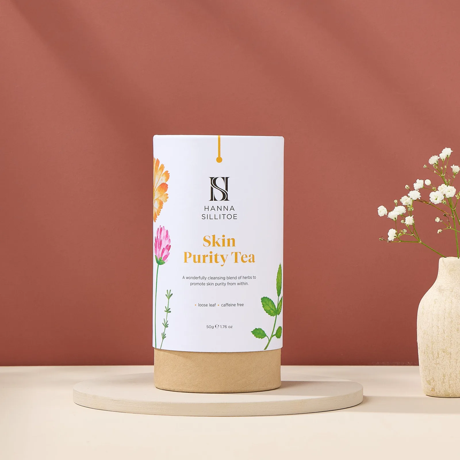 Hanna Sillitoe Skin Purity Tea loose botanical blend packaging