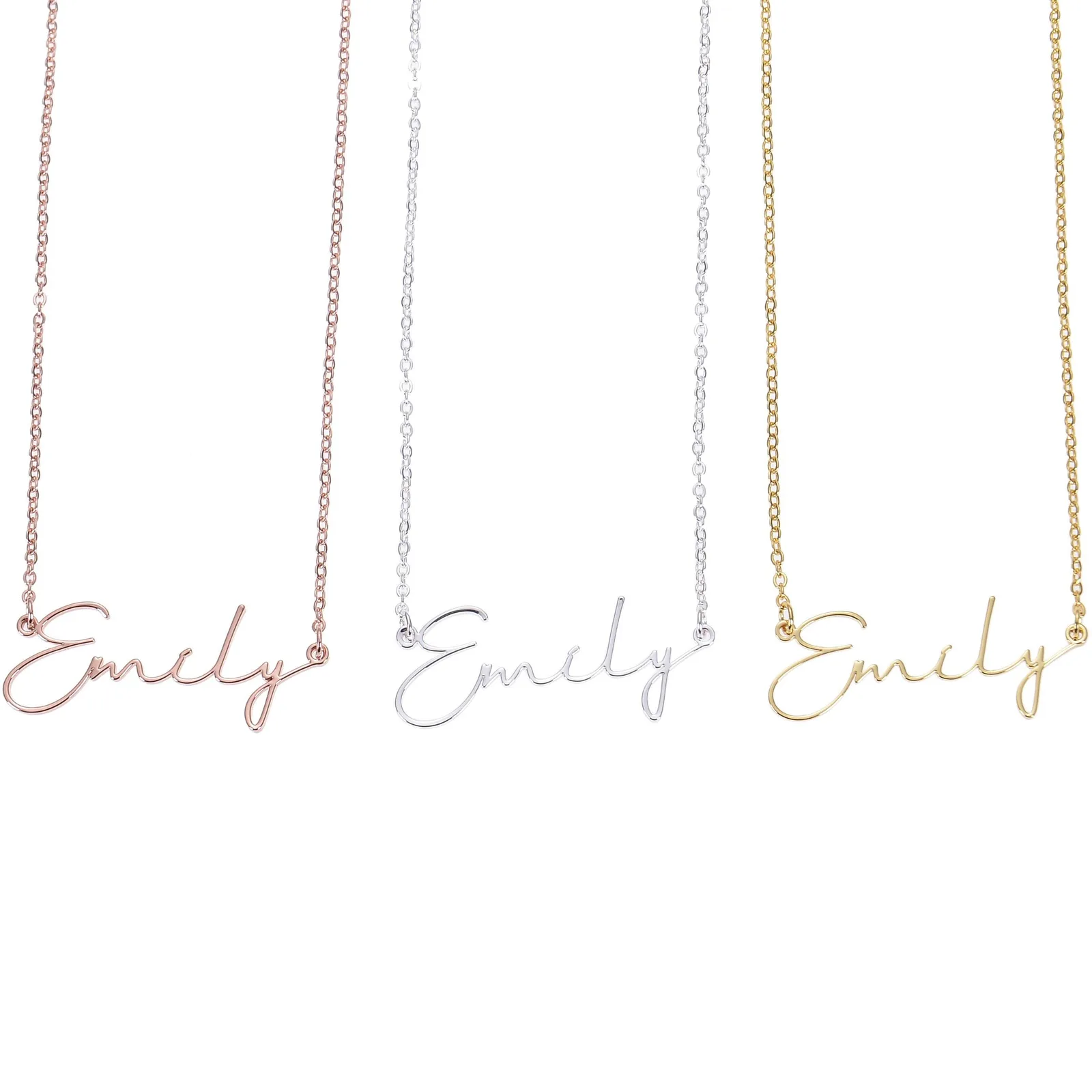 Pendantify personalized cursive name necklace