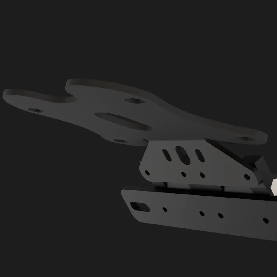 Adjustable mounting mechanism on a Flip N Dip motorcycle tail tidy bracket