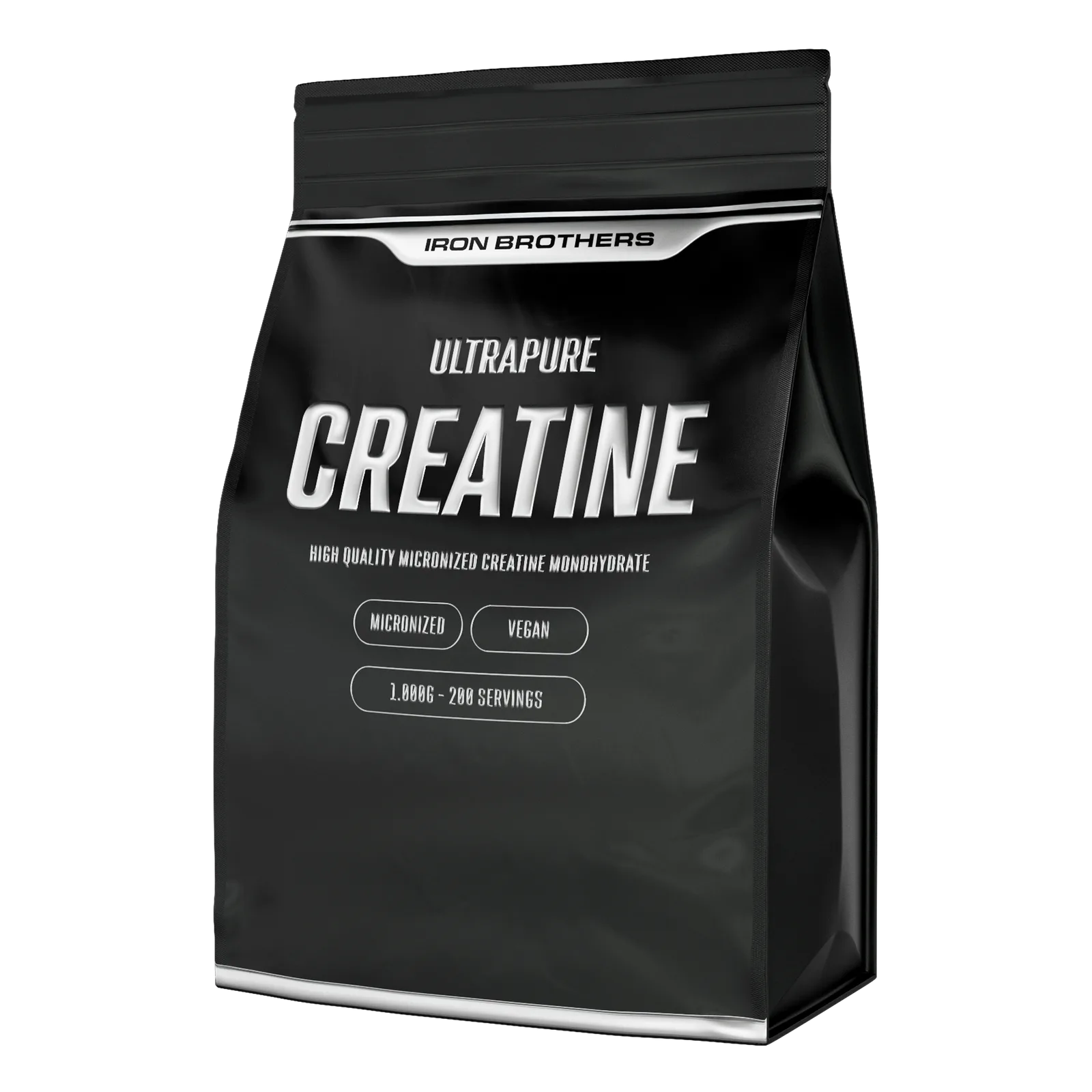 Iron Brothers Creatine Monohydrate 1kg pouch, front-of-pack shot