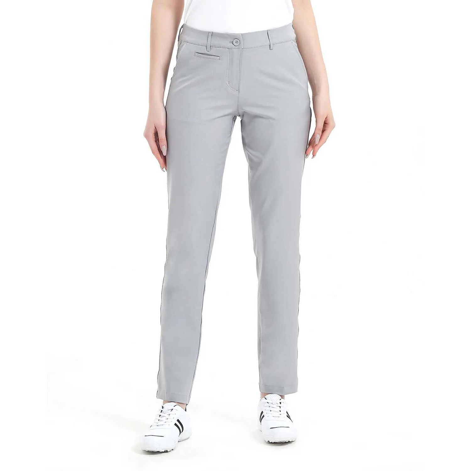 Lesmart golf clothing women's tailored stretch golf pants shown on a white background