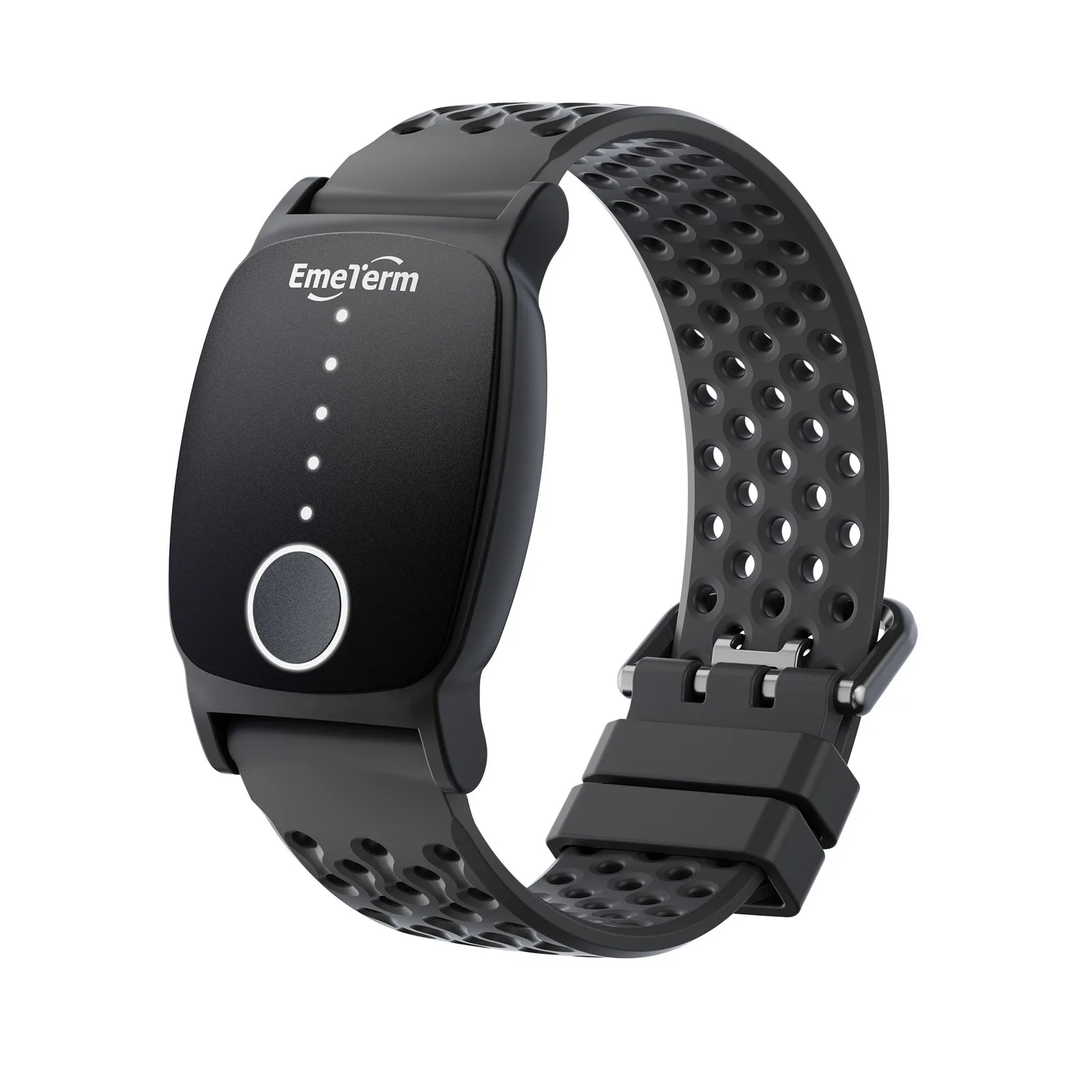 EmeTerm Explore Active anti-nausea wristband flat-lay detail shot