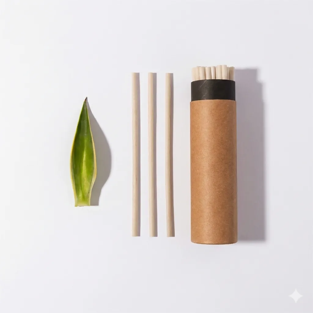 Ecoternatives Agave Compostable Straws packaging, home compostable claim visible