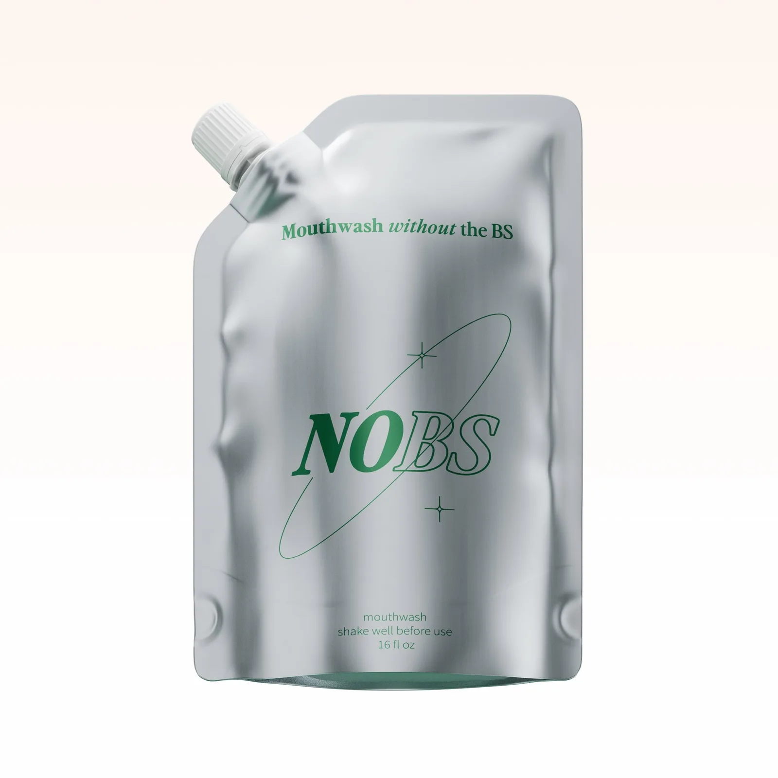 NOBS Herbal Mouthwash refillable pouch, the low-plastic refill format