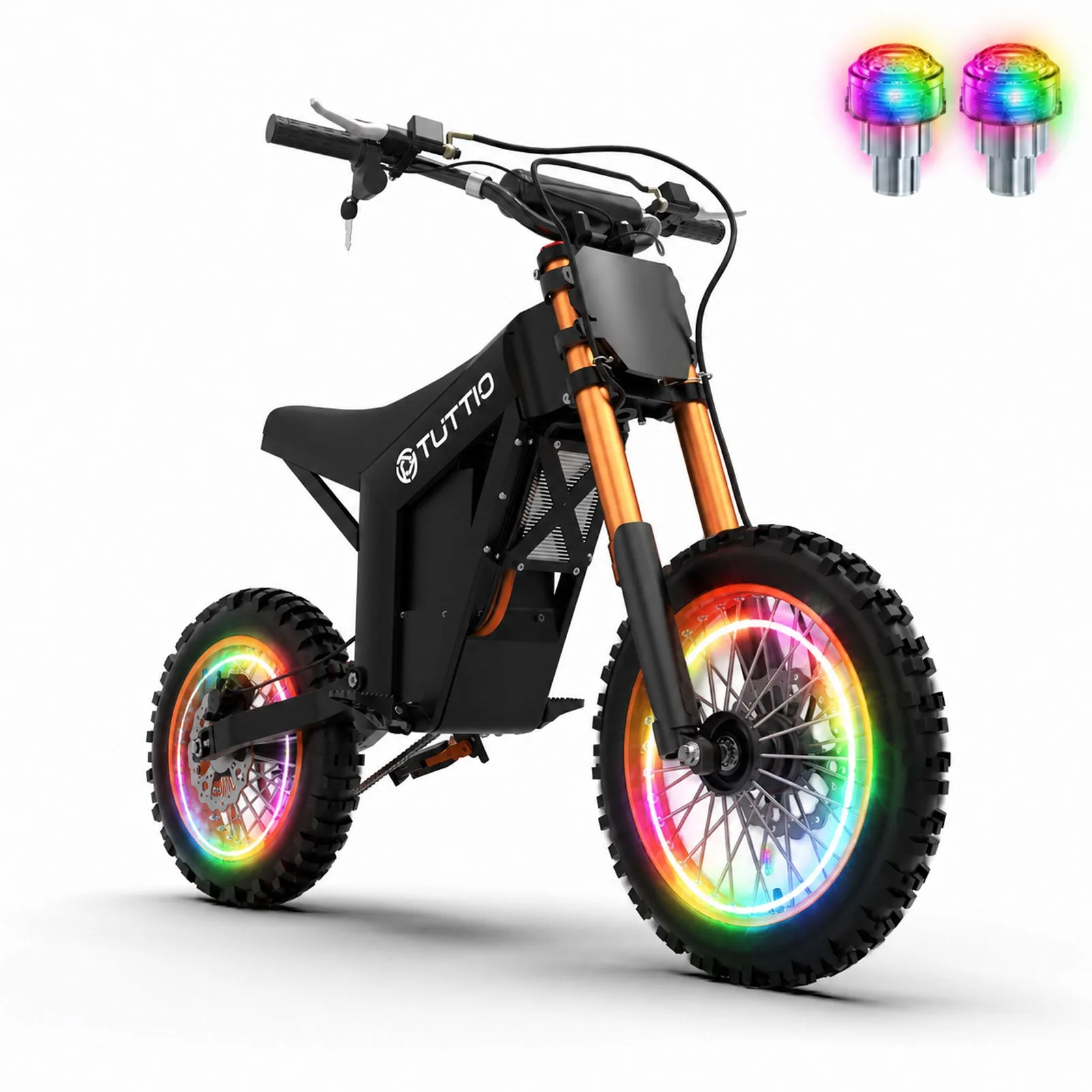 Tuttio electric bike Soleil01 electric dirt bike studio pack shot