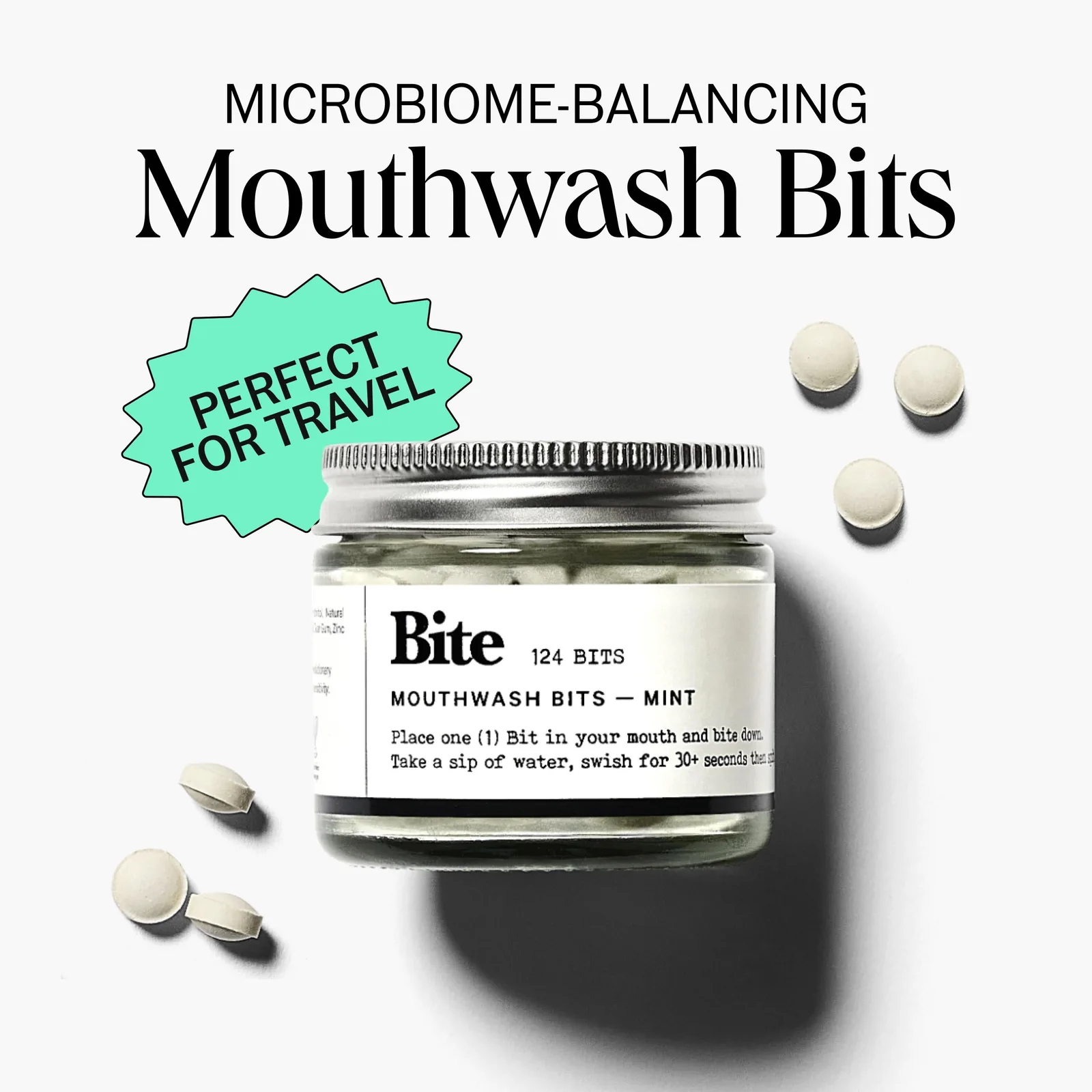 Bite Mouthwash Bits tablet-format zero-waste rinse
