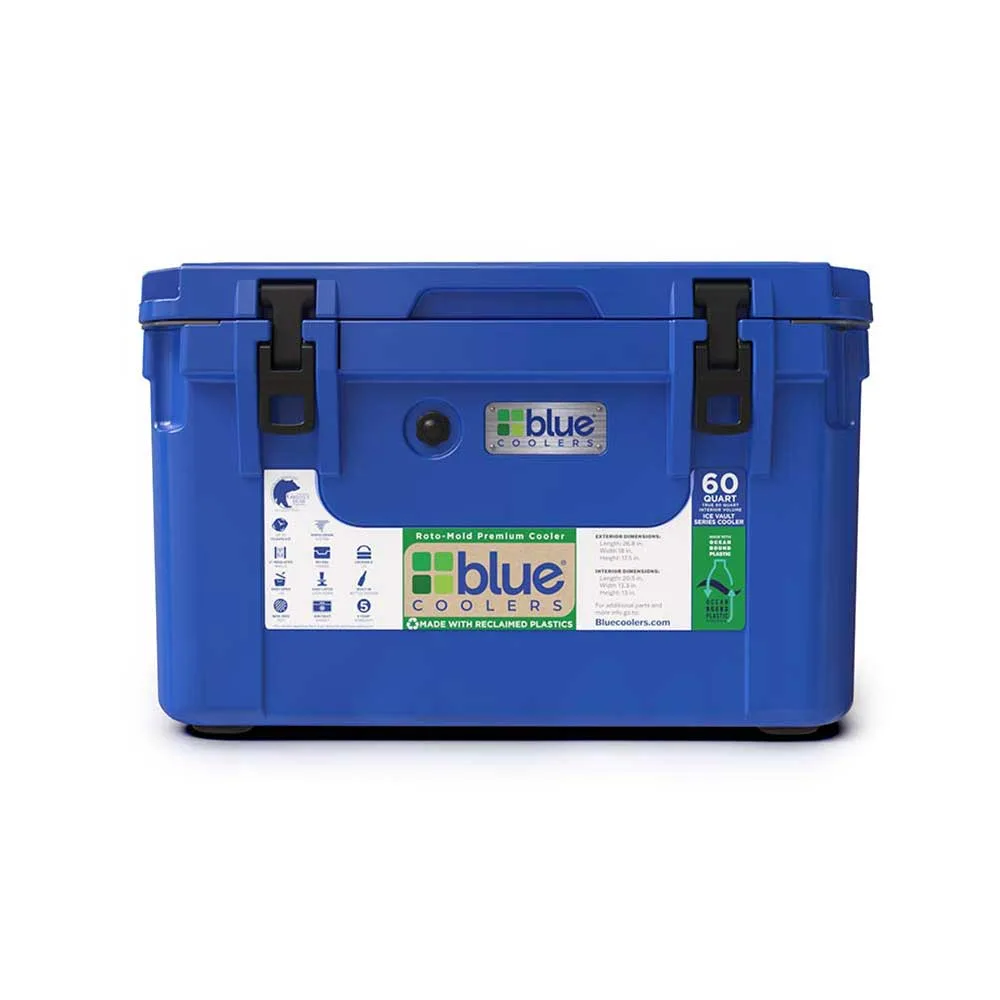 Blue Coolers roto-molded hard cooler on a camping trip
