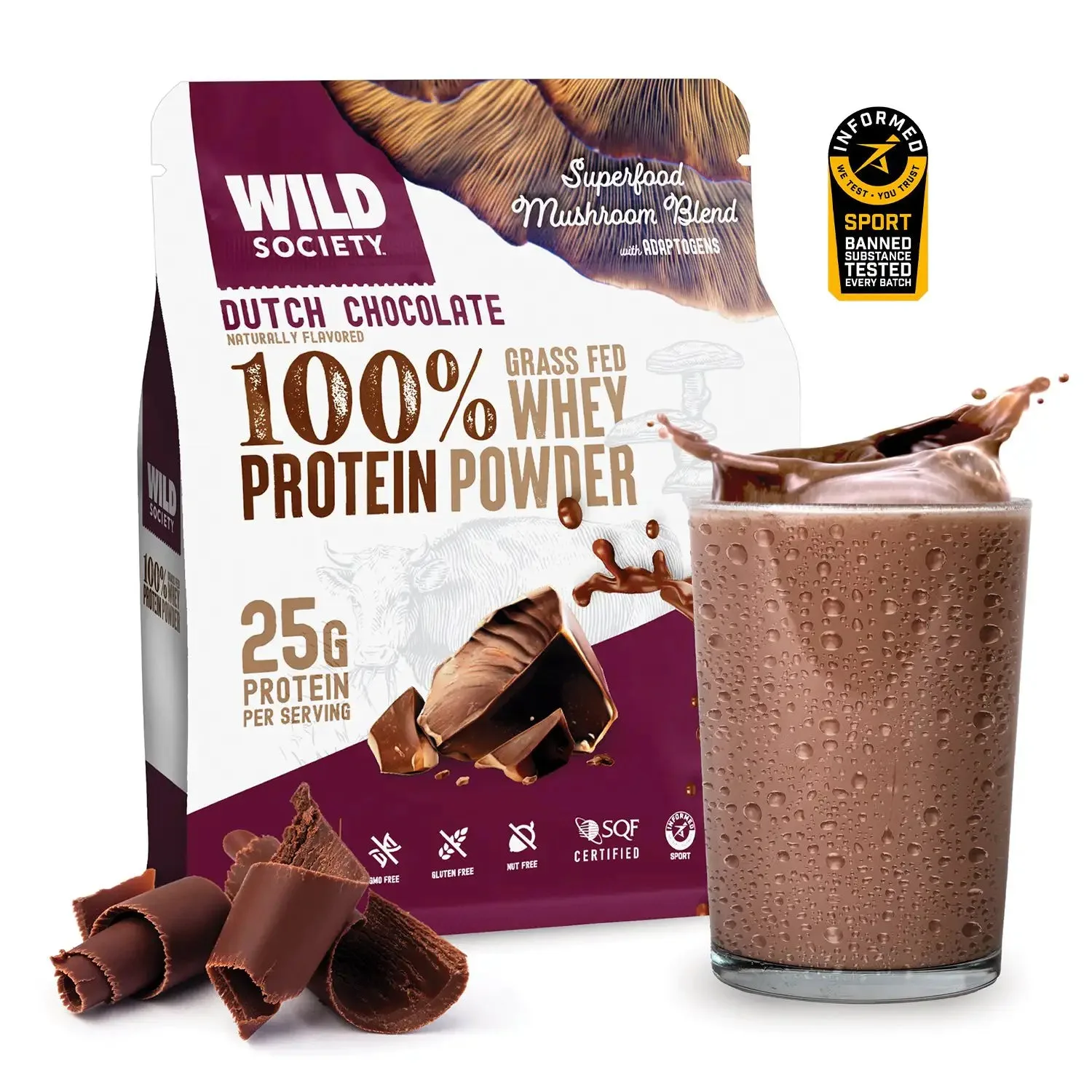 Active adult mixing a clean protein shake after a workout