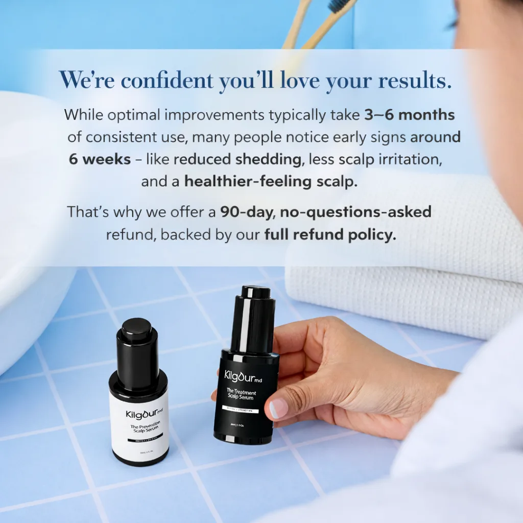 KilgourMD Treatment Scalp Serum shown as a two-pack