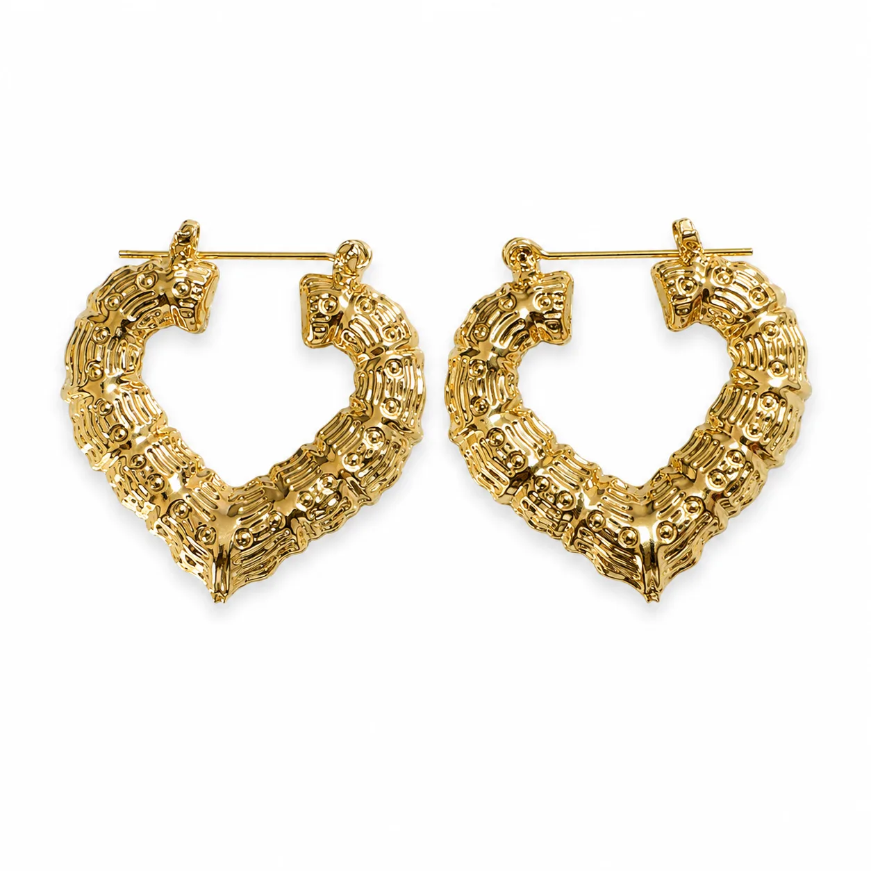 Gogo Lush 18k gold-dipped hoop earrings close-up showing the gold layer