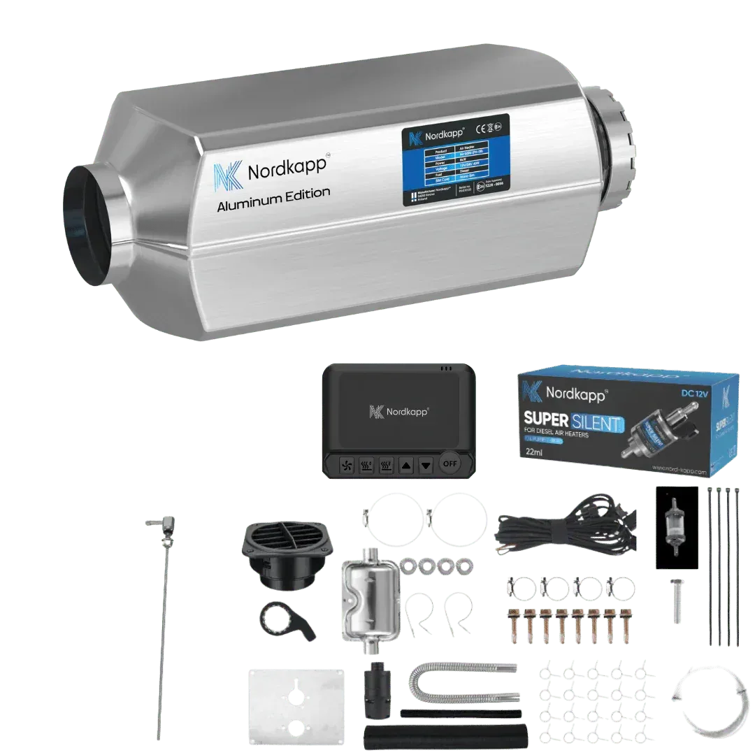 Nordkapp mobile app screen used to control a diesel heater remotely