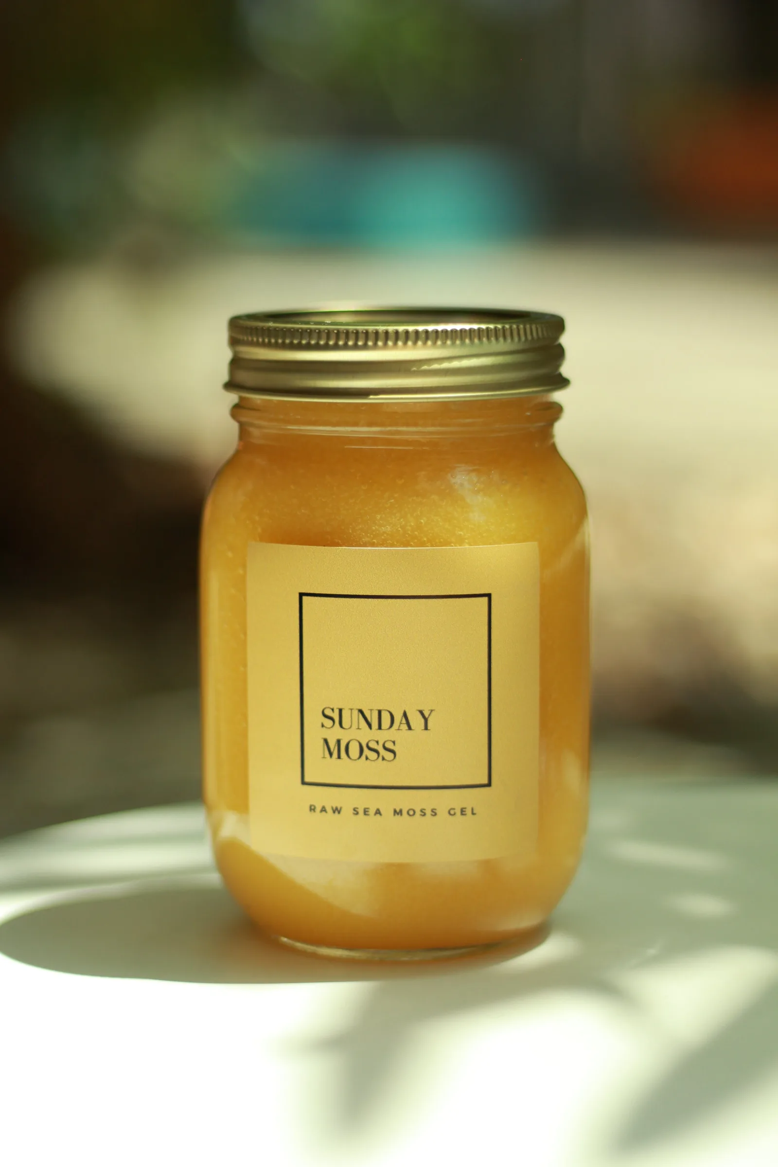Sunday Moss Pineapple with Ginger and Turmeric sea moss gel jar