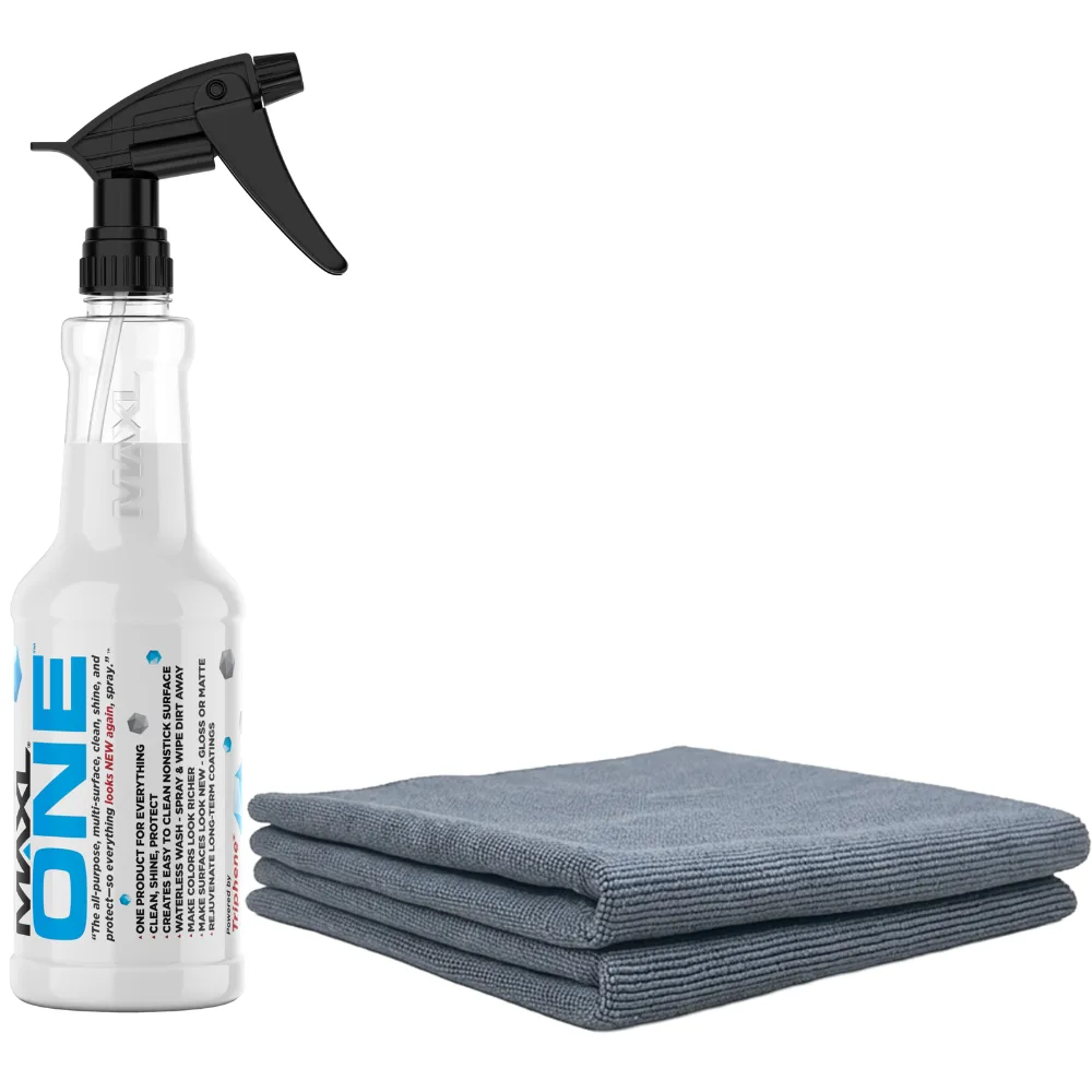 MAXL ONE with Triphene 20oz spray bottle, an all-purpose ceramic-style car coating