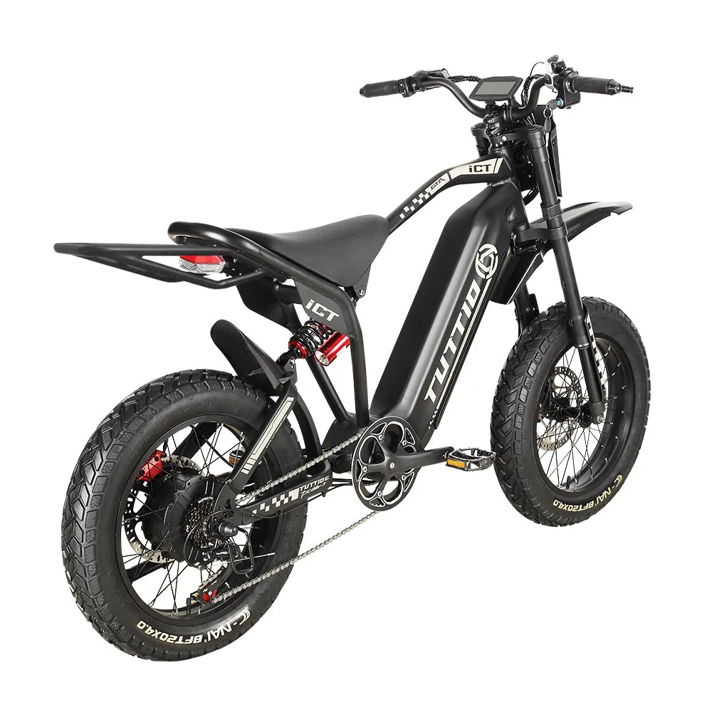 Tuttio ICT electric bike moped-style seating and 60V motor hub