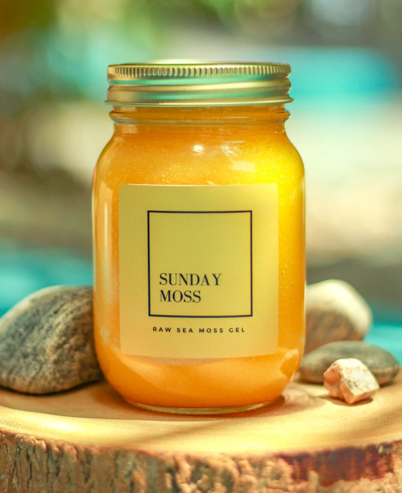 Sunday Moss Mango flavour sea moss gel jar