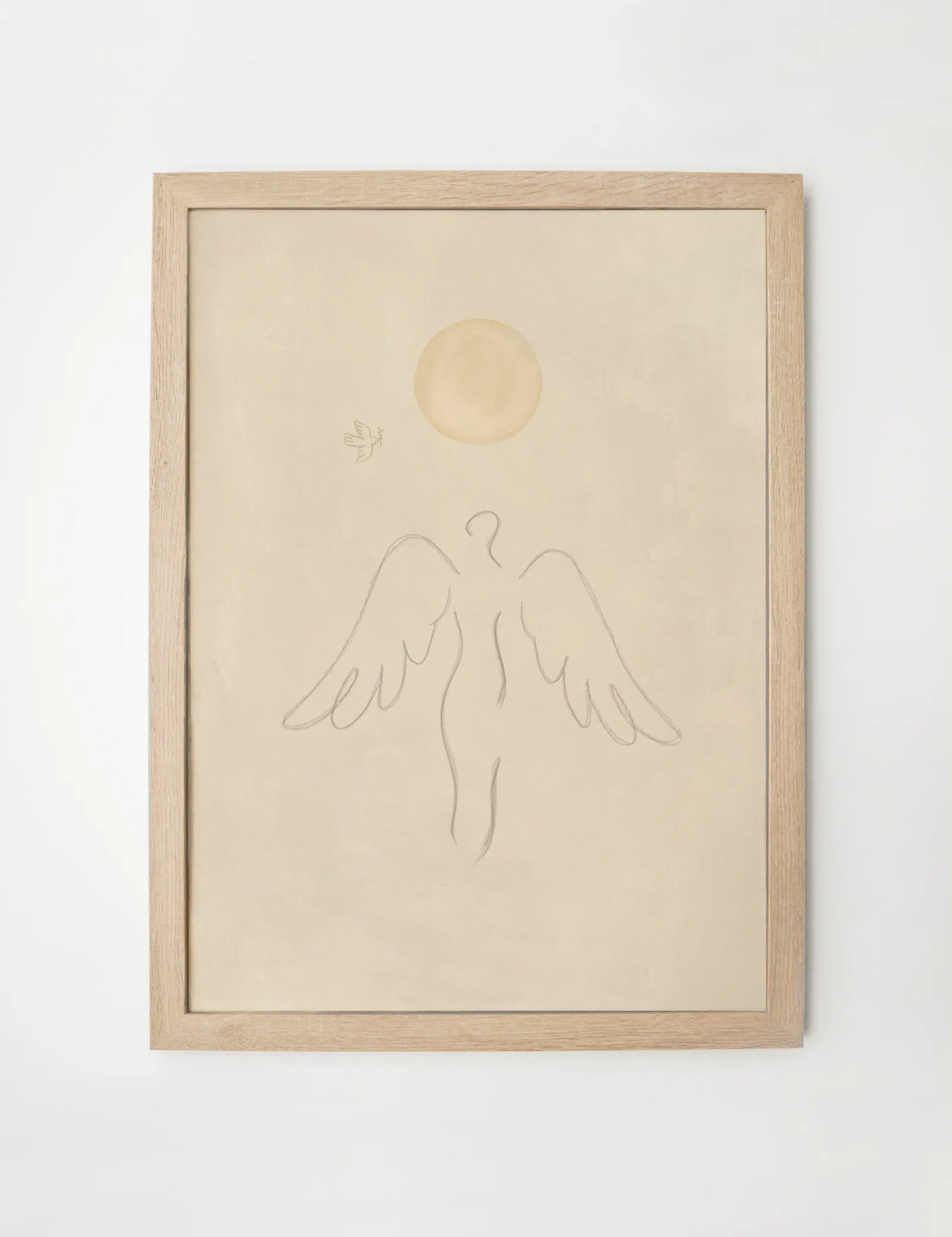Christian Modern Guardian Angel Angel of God canvas print in a nursery