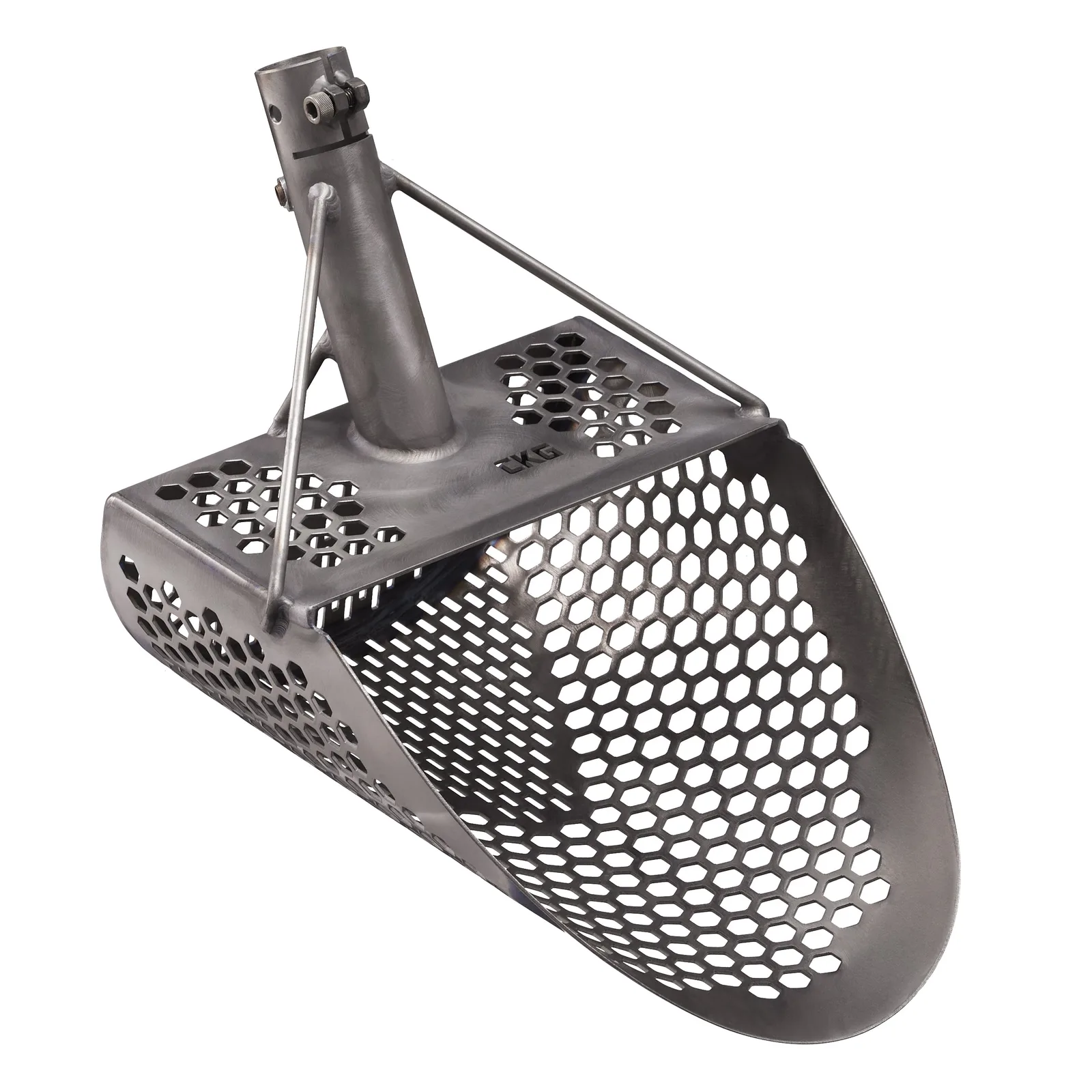 CKG PRO Titanium sand scoop with carbon fiber shaft for beach metal detecting