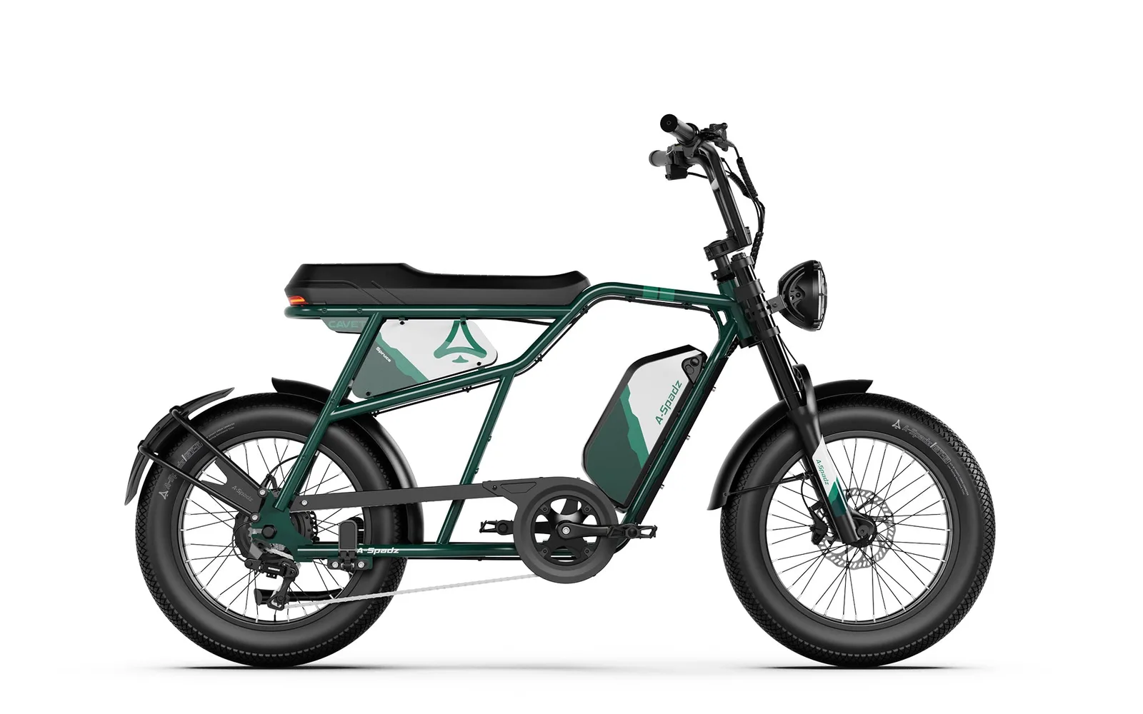 A-Spadz CAVET Air electric bike in Spruce Green, side profile