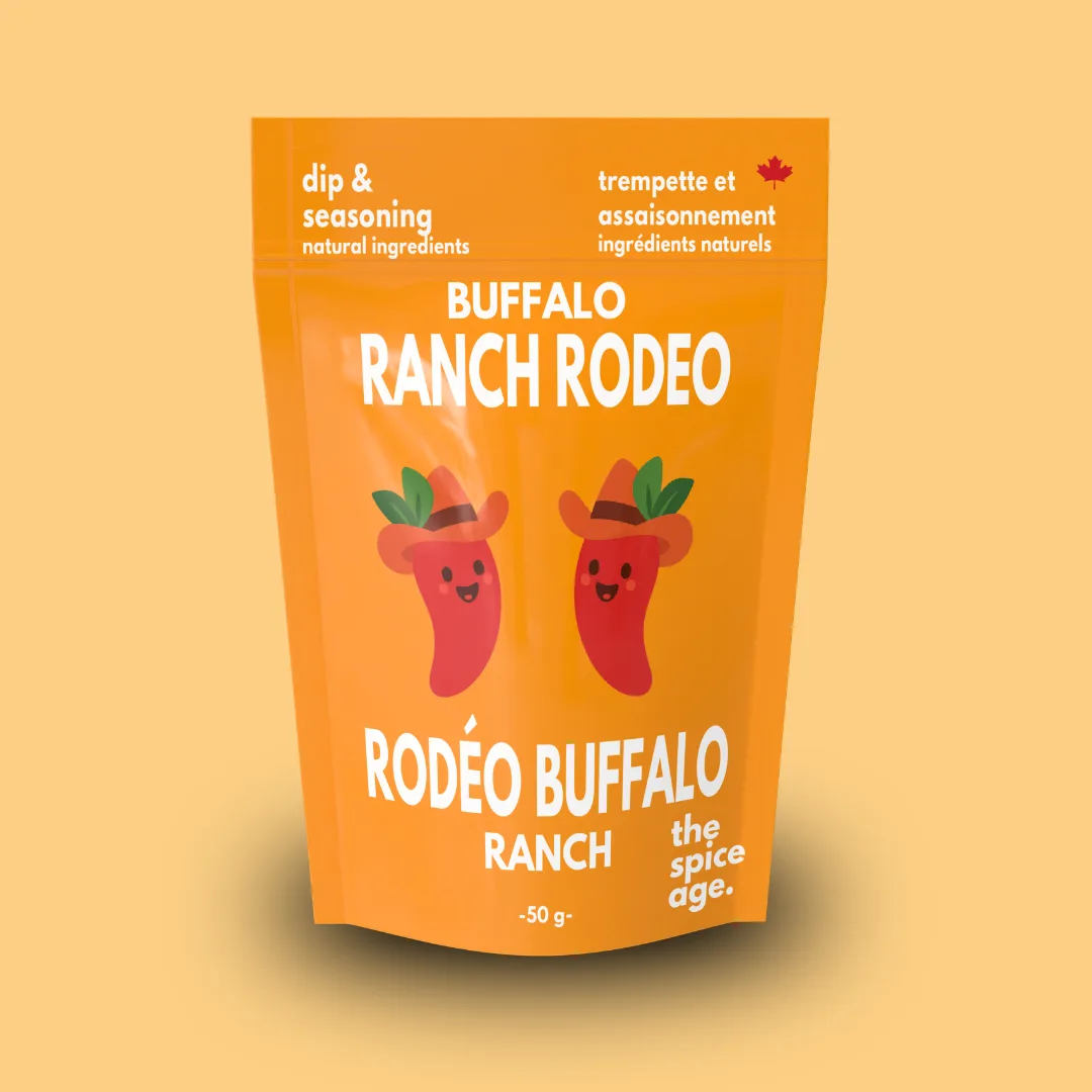 The Spice Age Buffalo Ranch Dip Mix 6-pack case front of pack