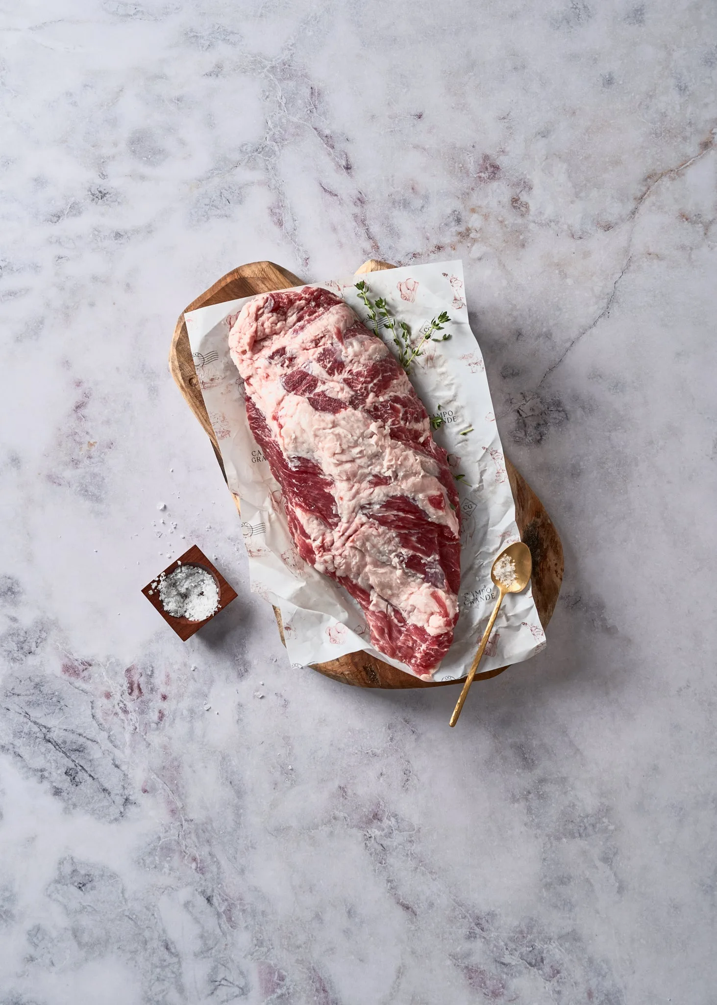 Campo Grande Ibérico Denver Presa Steak, thick-cut shoulder marbling