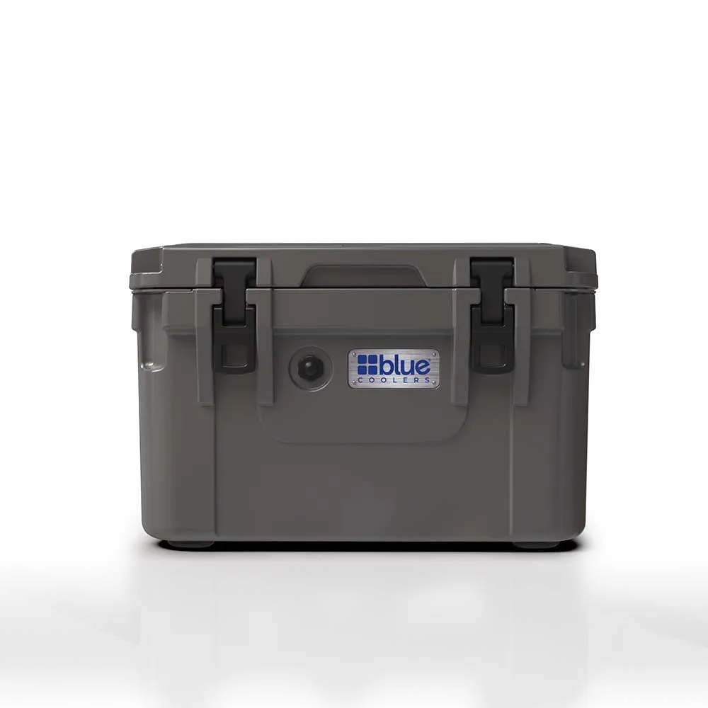 Blue Coolers 30 Quart Companion Series cooler in Charcoal showing roto-molded construction