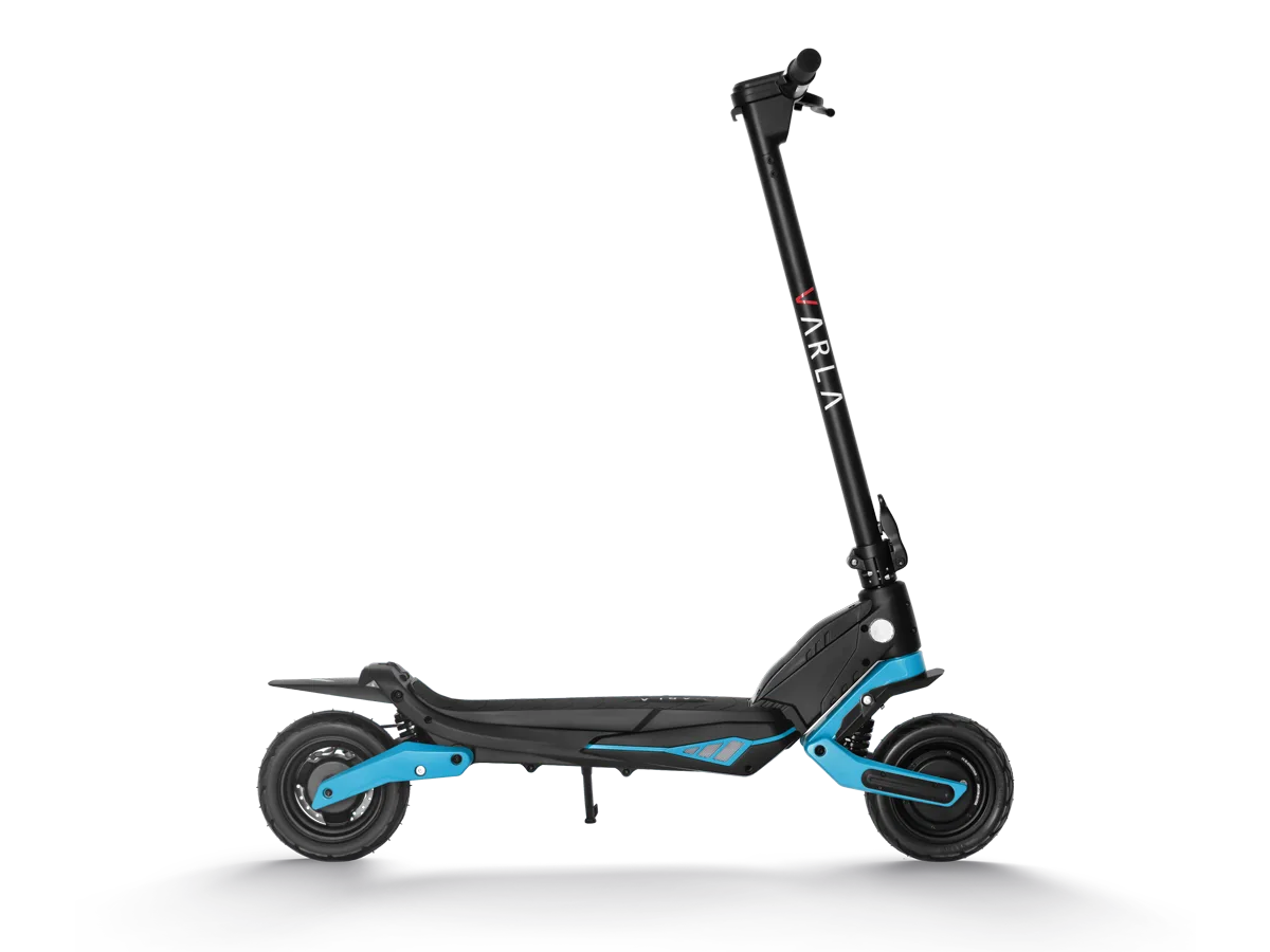 Close-up of Varla electric scooters dual hub motor wheel