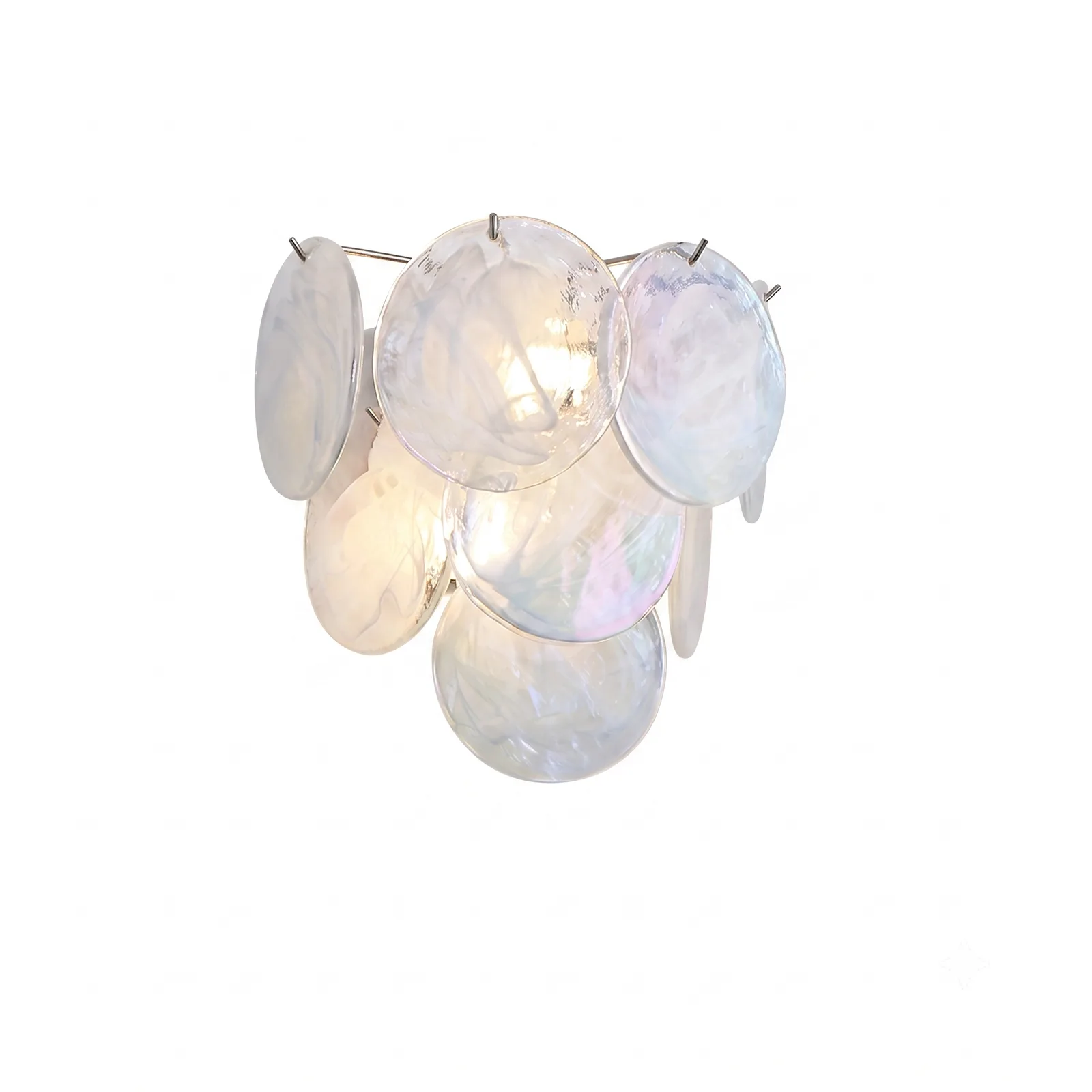 Hugbel Pearl Modern Glass Wall Light with capiz-shell-style textured glass panels