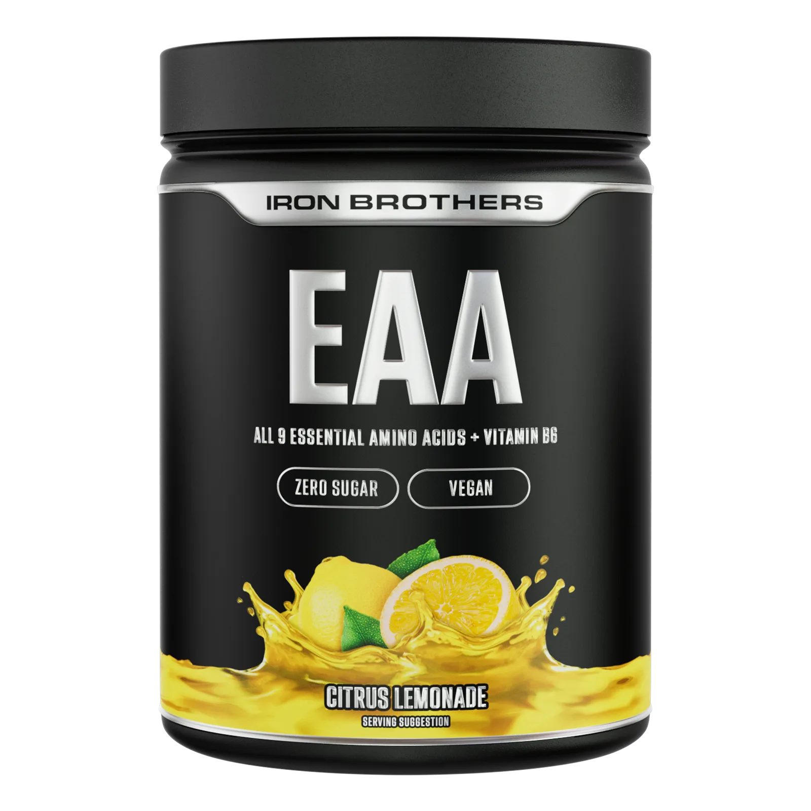 Iron Brothers EAA Zero powder scooped into a shaker bottle