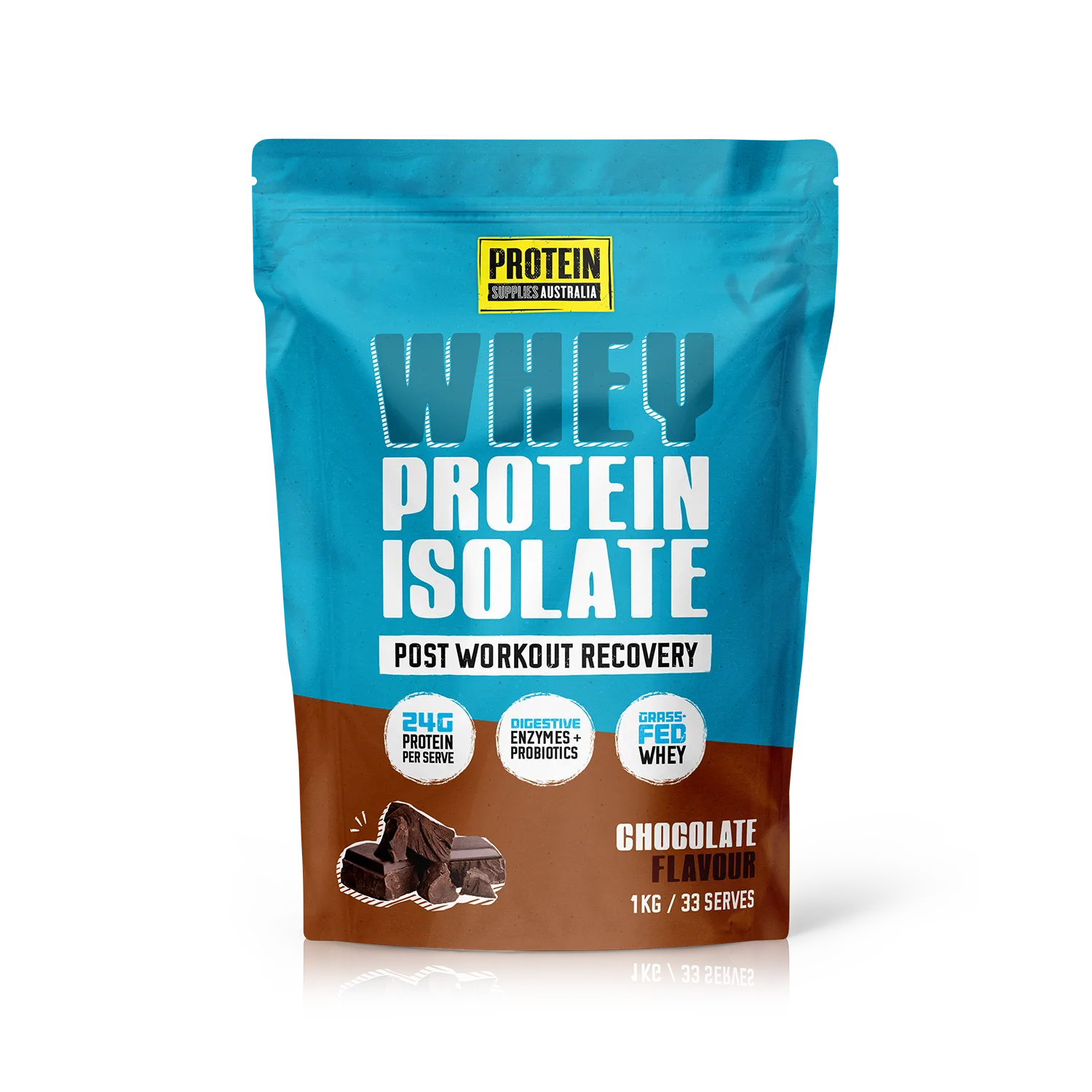 Protein Supplies Australia WPI Chocolate 1kg pouch